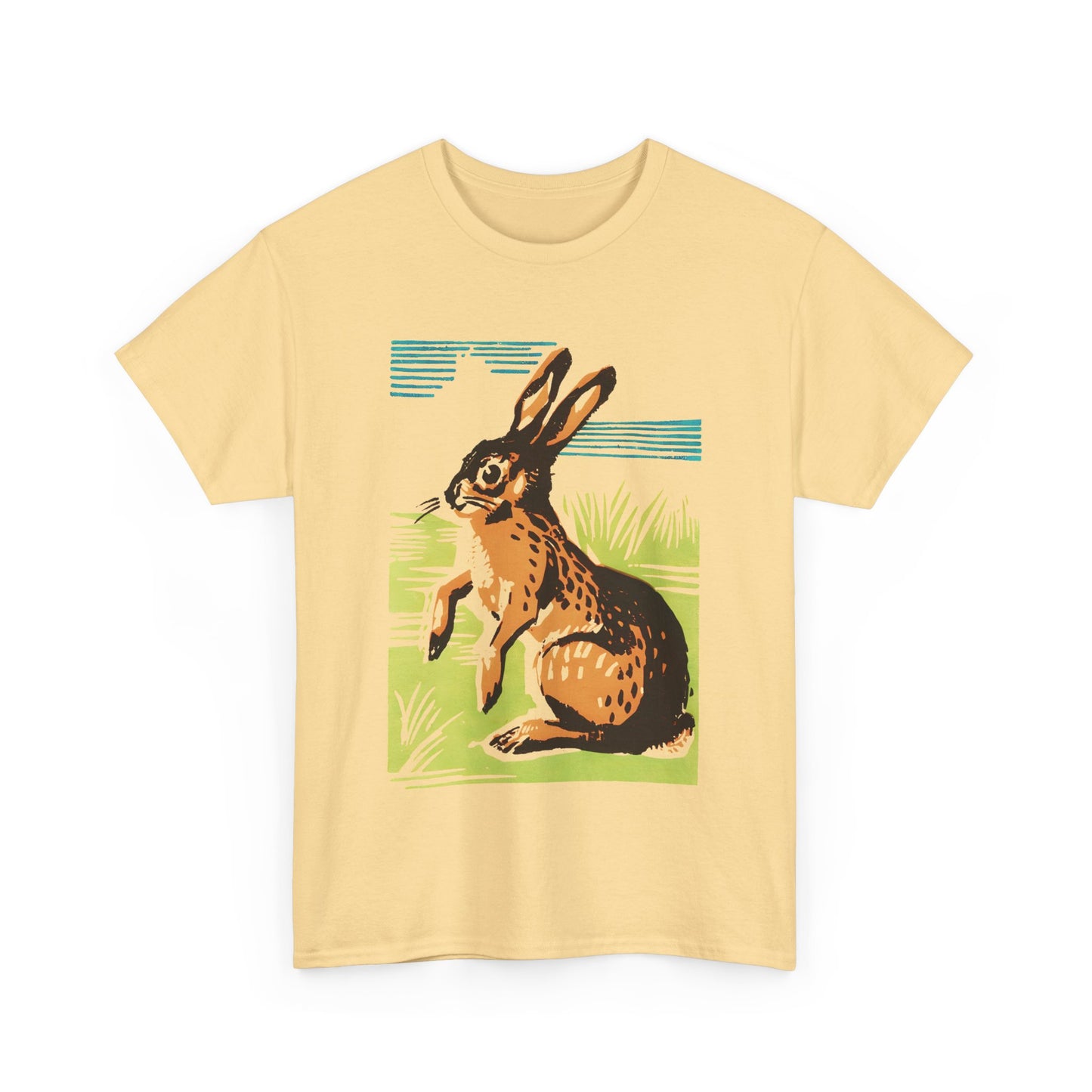 vintage czechoslovakian match box art bunny reproduction tshirt