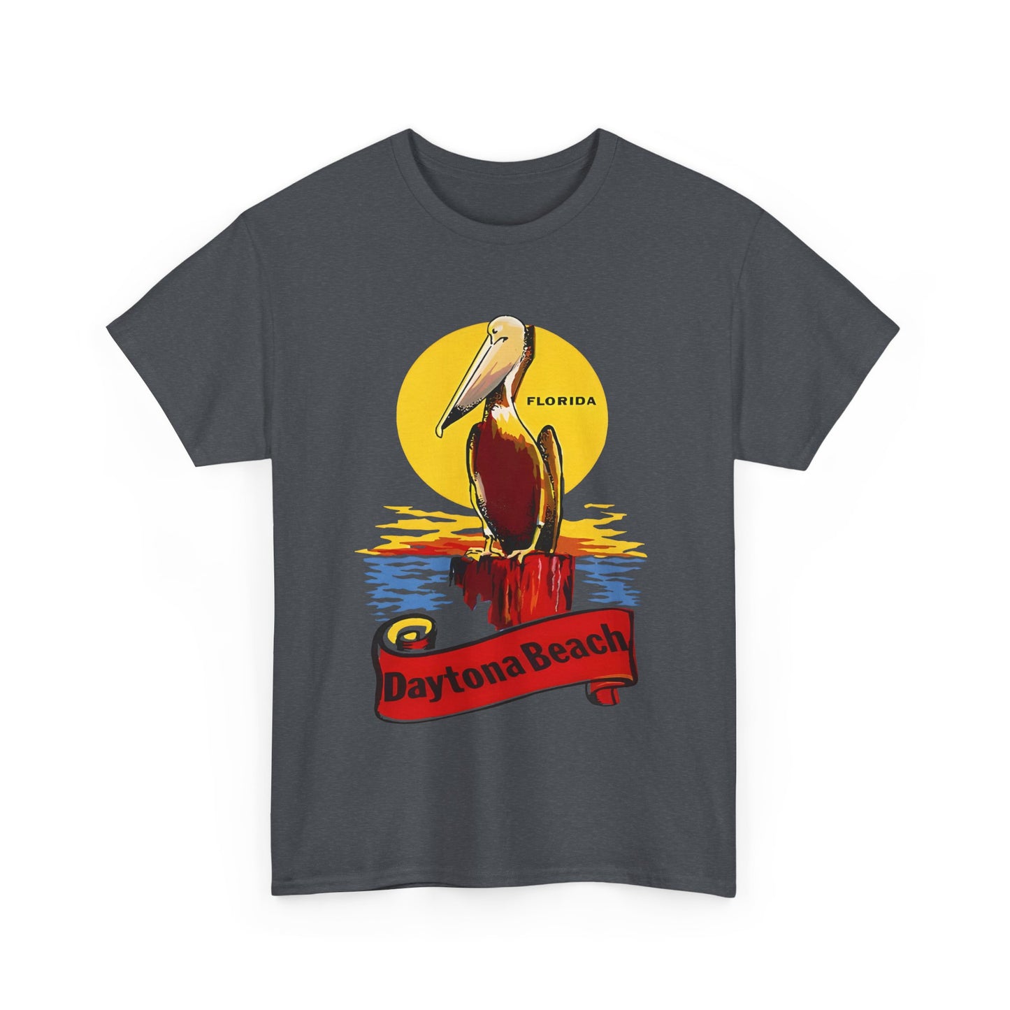 vintage florida pelican souvenir water decal reproduction tshirt