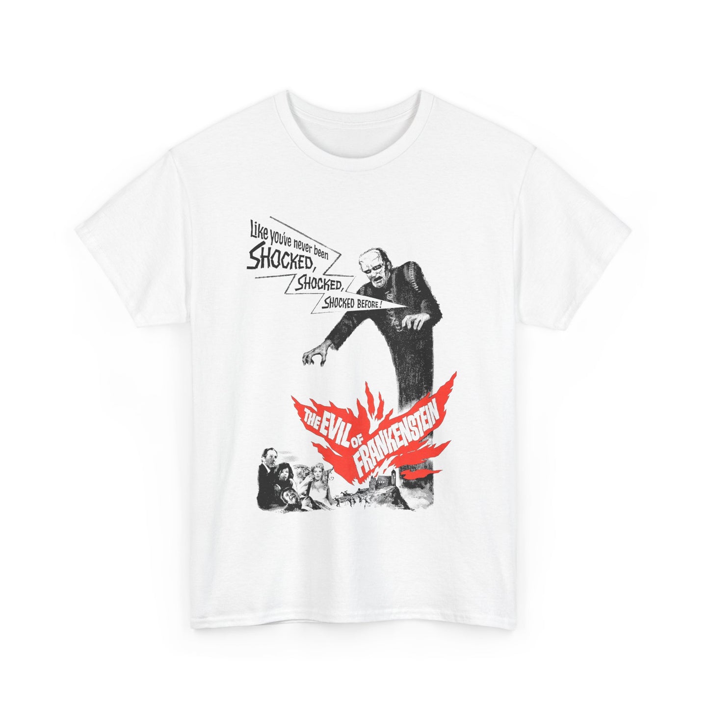 1964 the evil of frankenstein movie poster tshirt