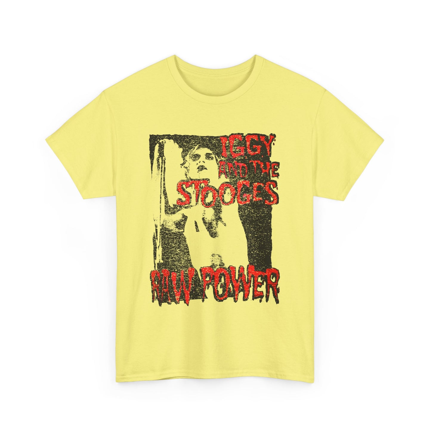 vintage iggy and the stooges raw power faded graphic reproduction tshirt