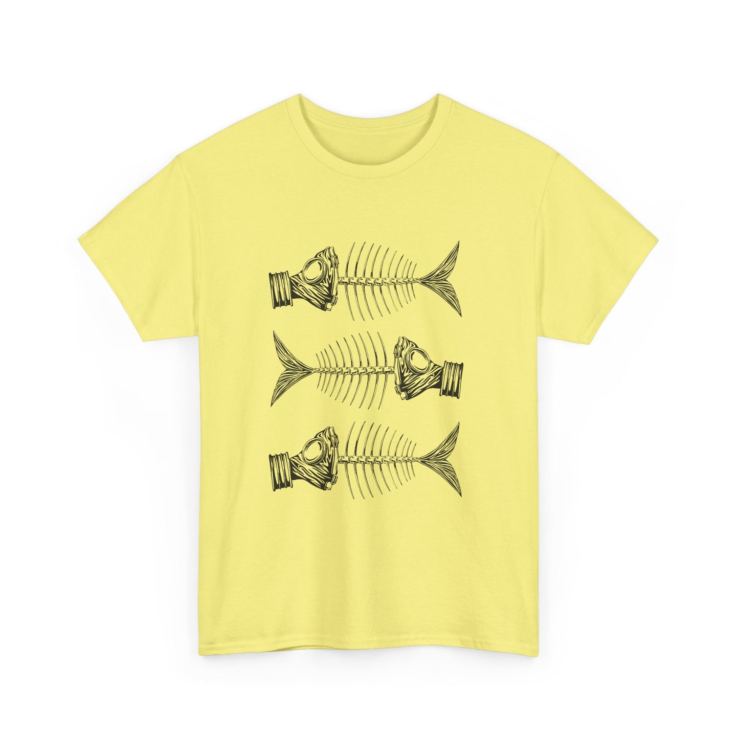 jacek rupinski polish skeletal fish with gas masks tshirt
