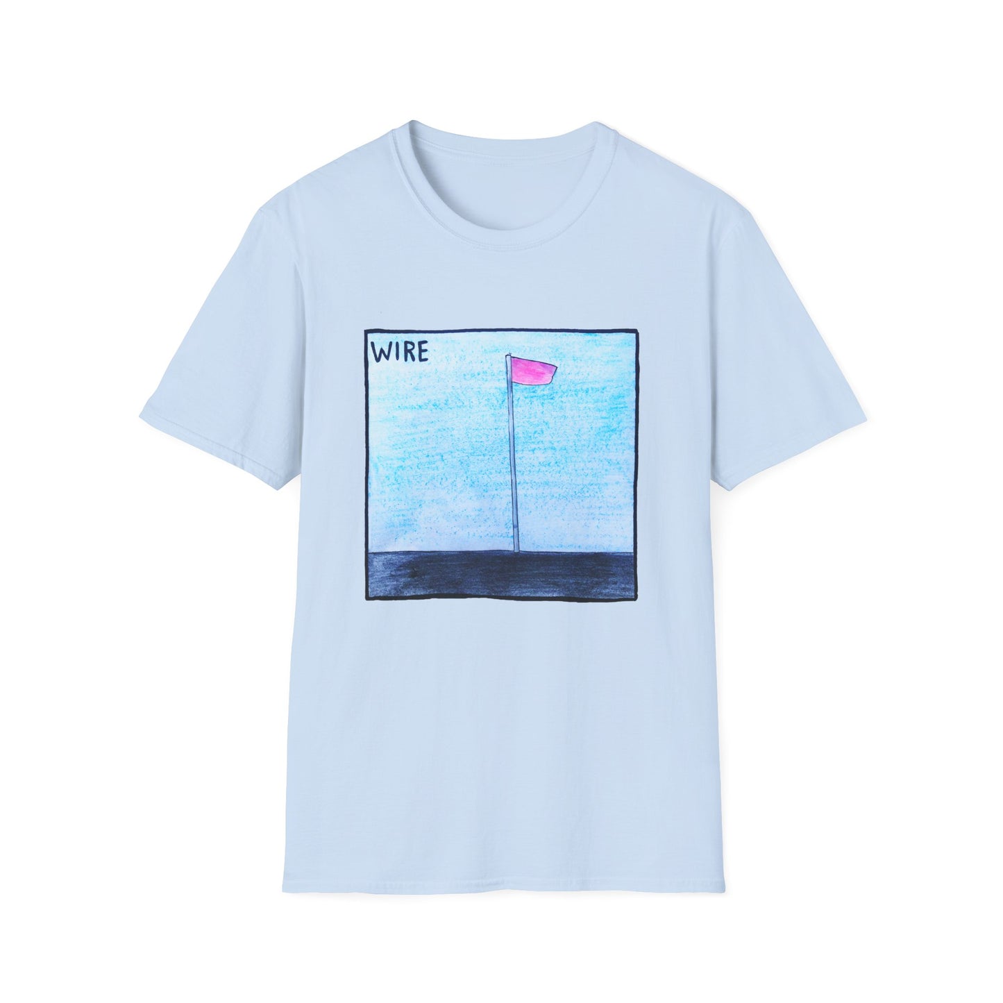wire 1977 pink flag album cover homemade fan art tshirt