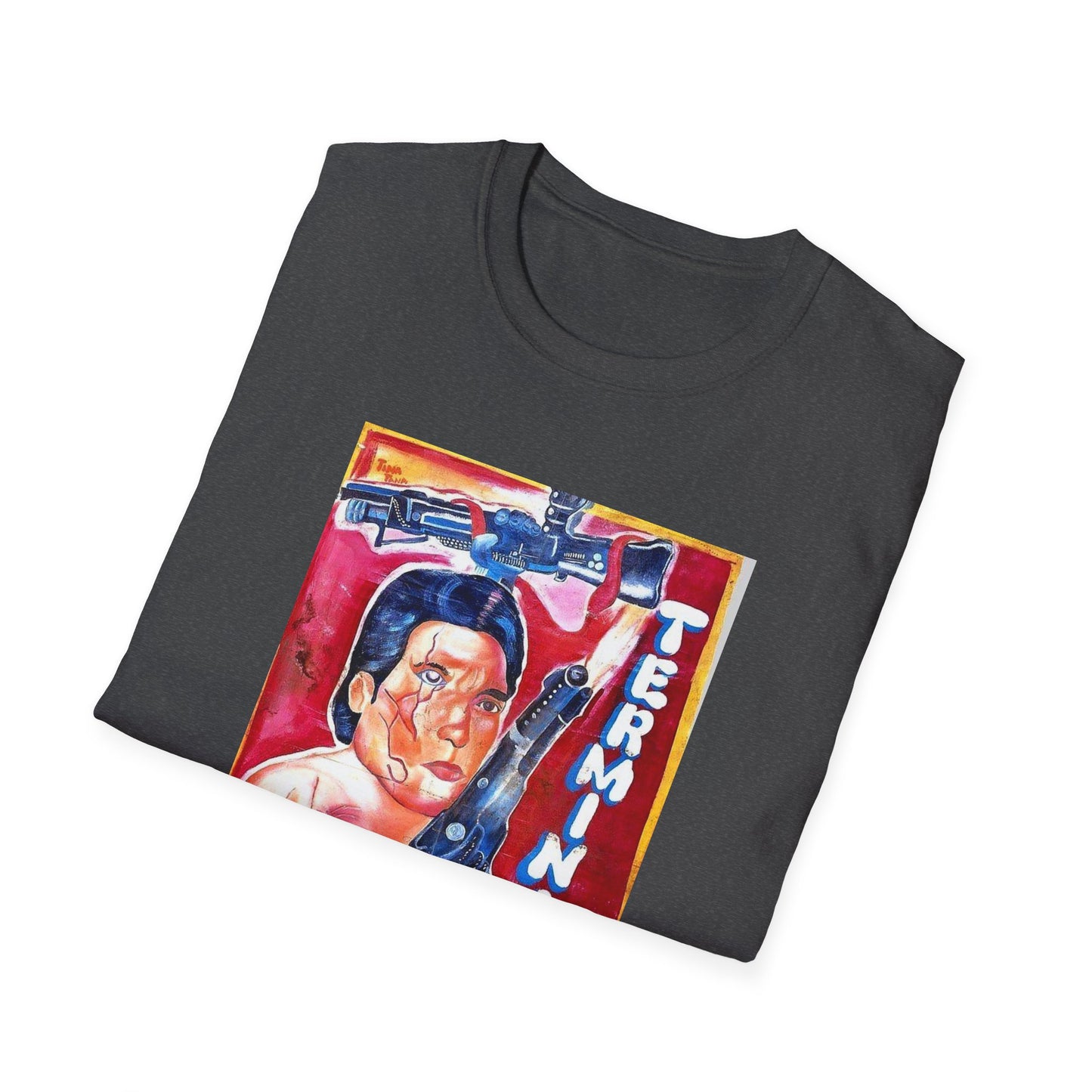 the terminator 1984 ghanaian movie poster tshirt