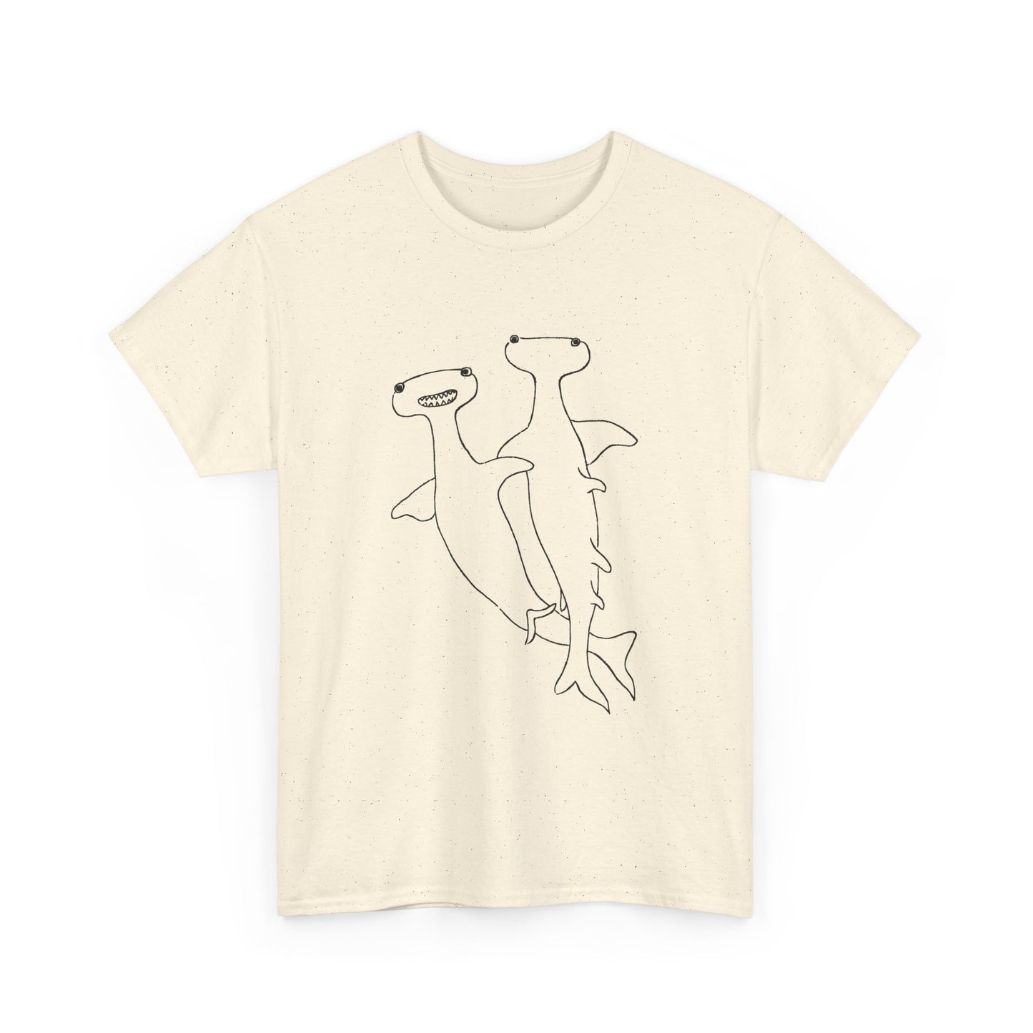 1735 a pair of hammerhead sharks edo period japanese illustration reproduction tshirt