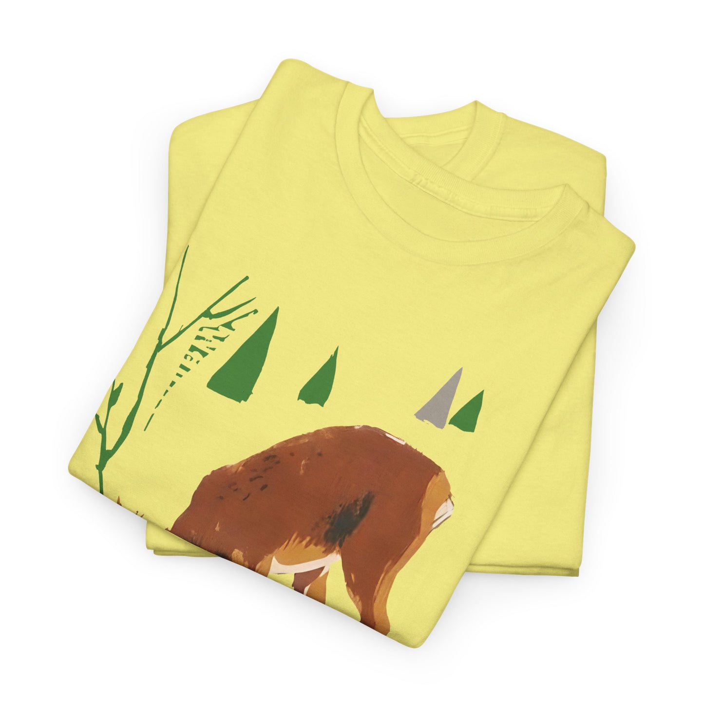 1961 slovakian living beauty vintage deer art reproduction tshirt