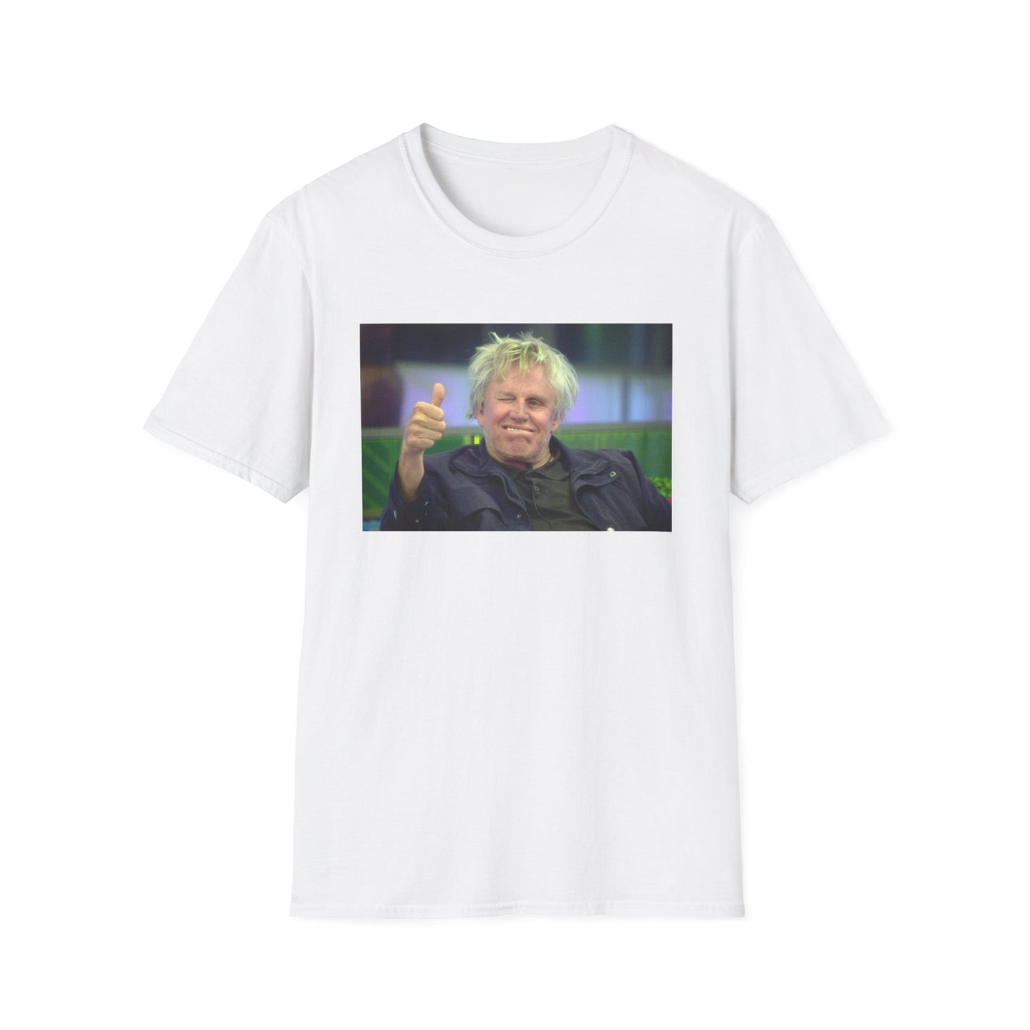 gary busey thumbs up tshirt