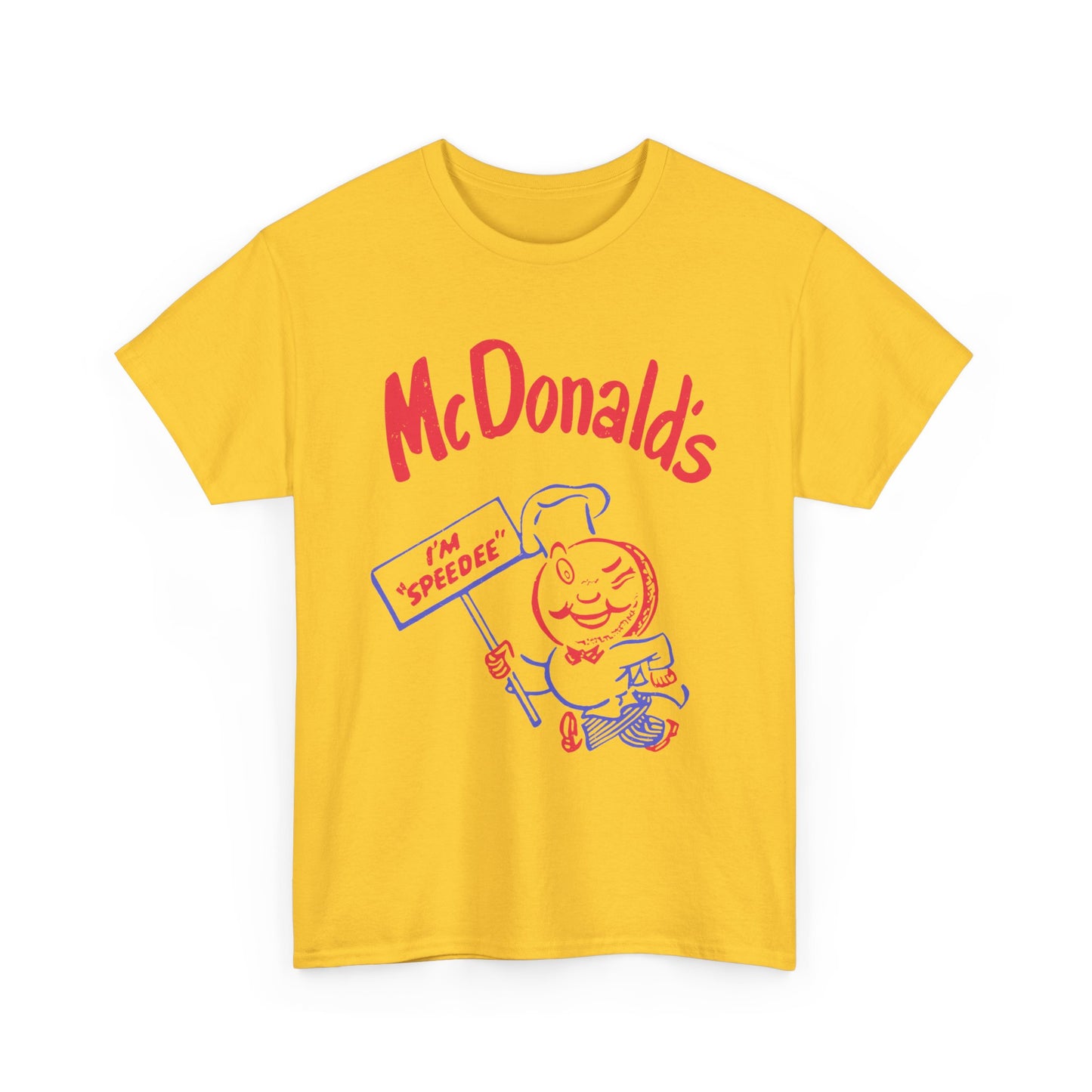 1950s vintage mcdonalds distressed logo reproduction tshirt