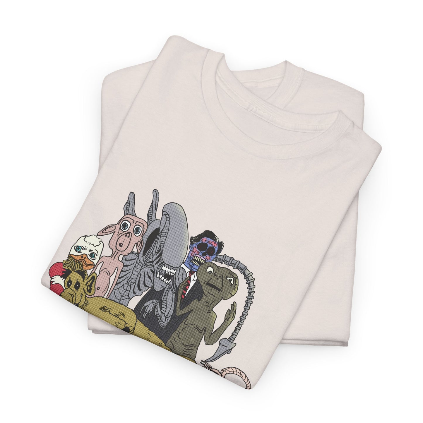 original drawing cute weird pop cult alien tshirt