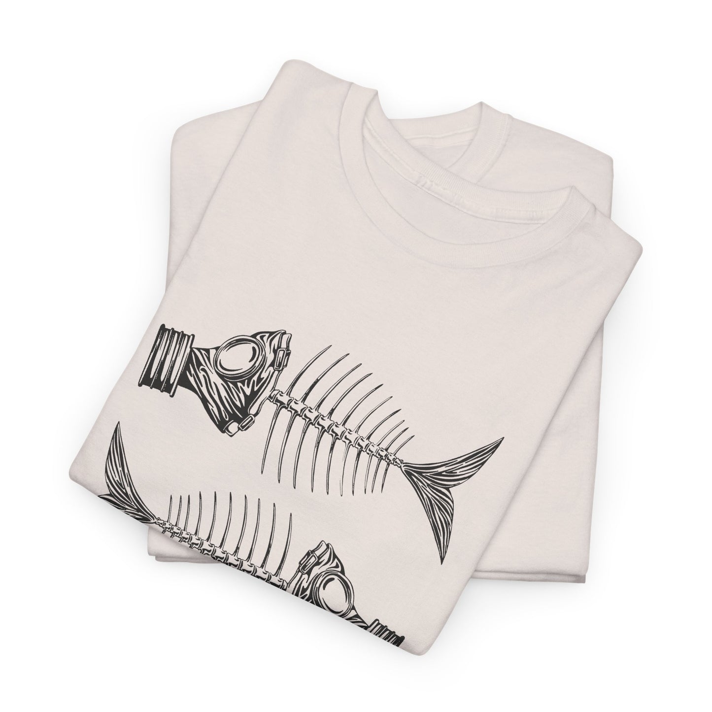 jacek rupinski polish skeletal fish with gas masks tshirt