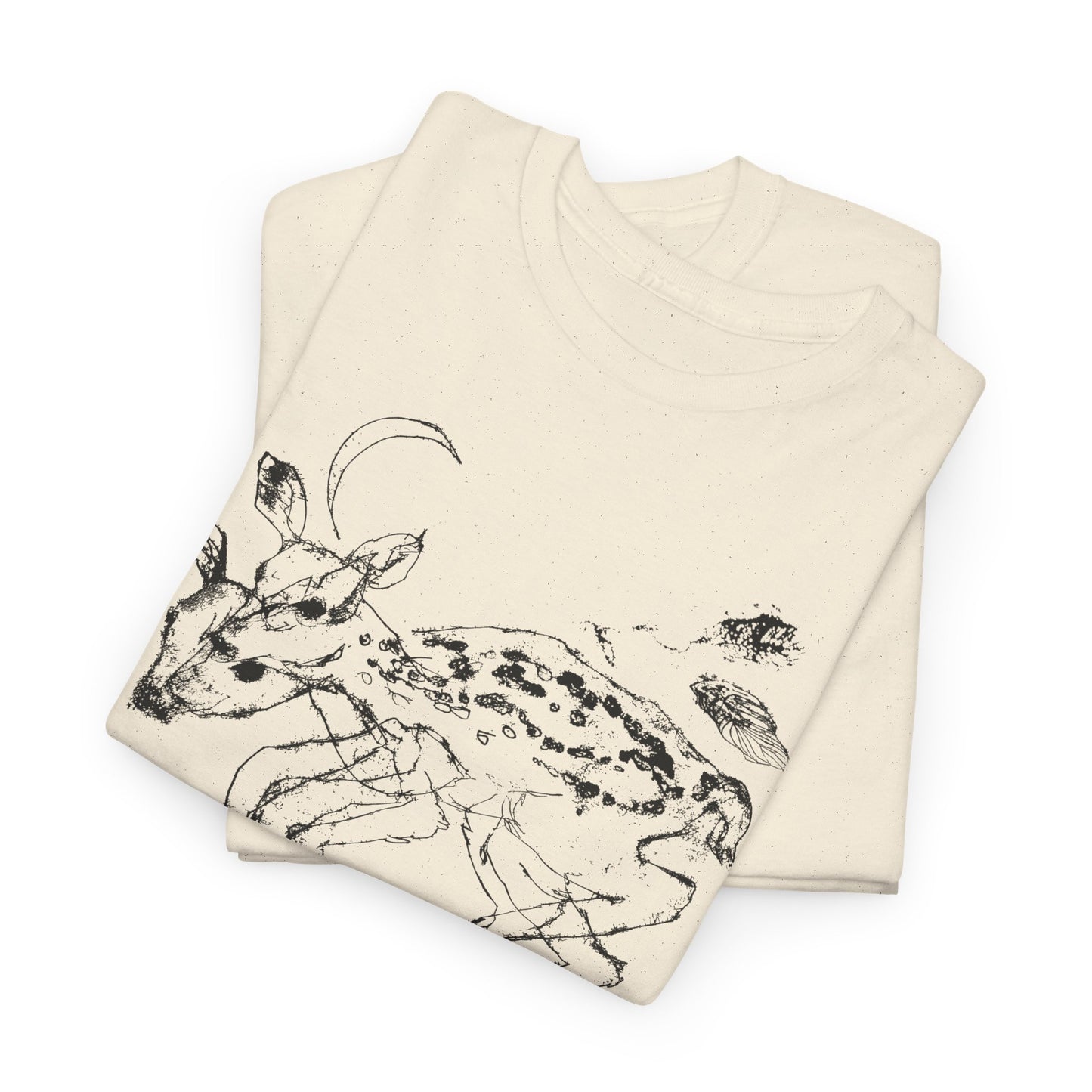 weird deer illustration custom edit tshirt