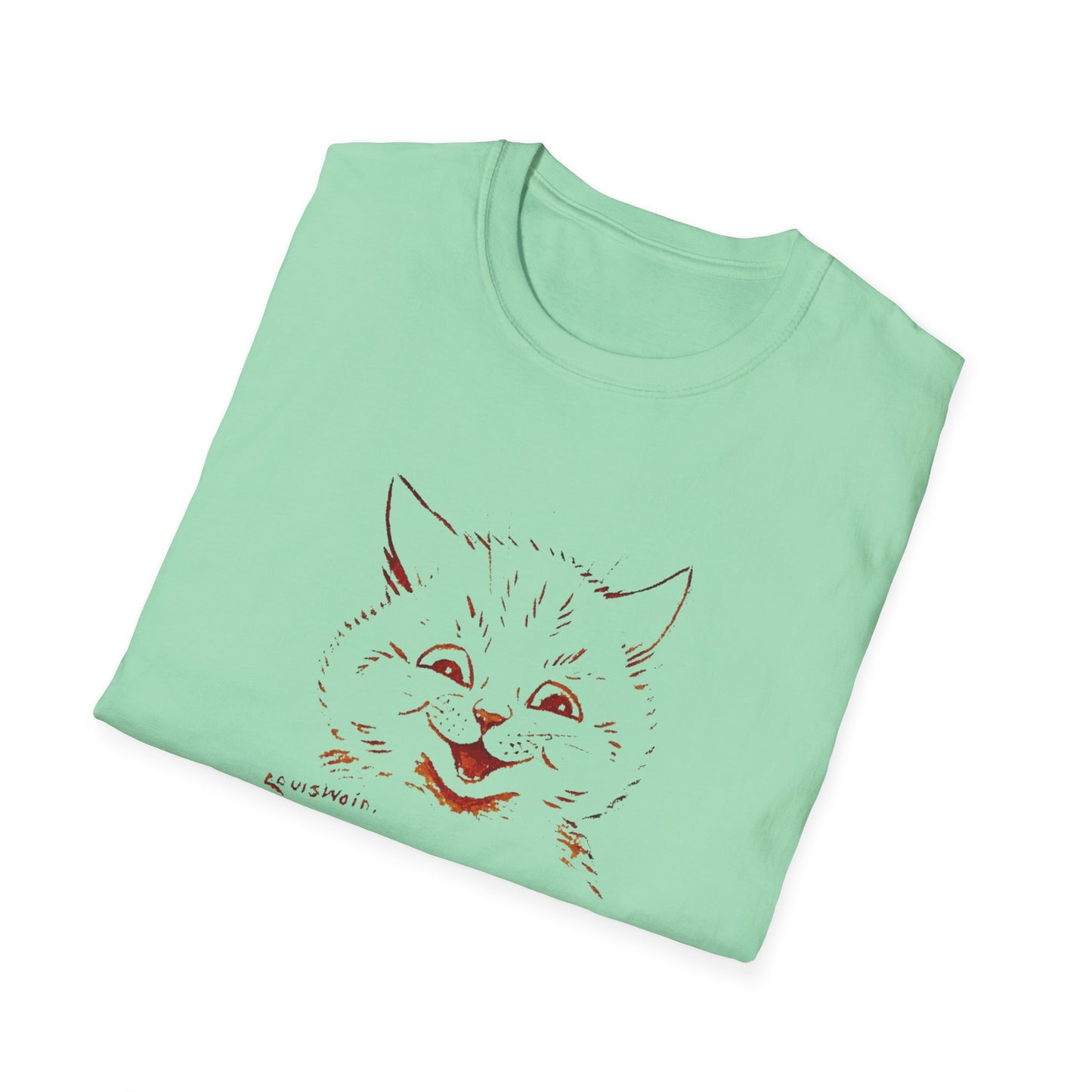 1924 louis wain cat painting i am happy because everyone loves me tshirt