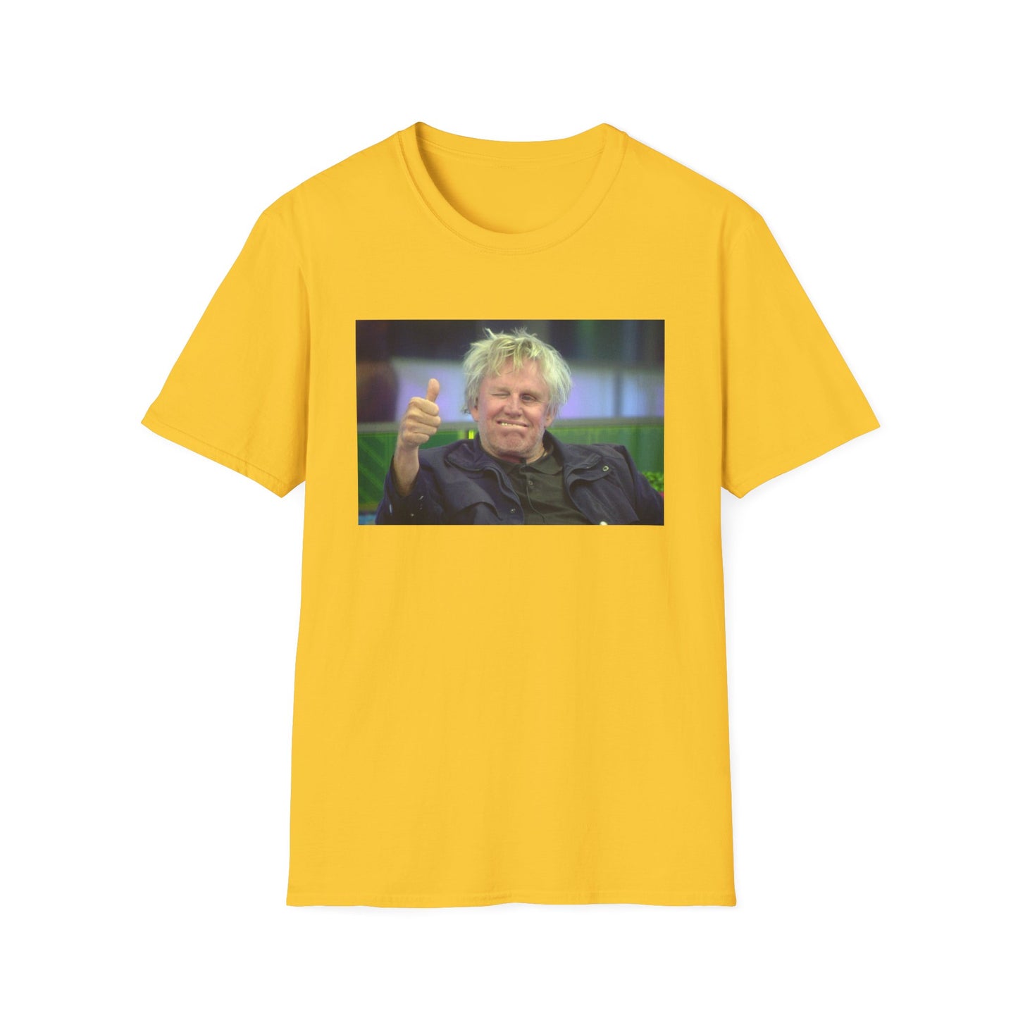 gary busey thumbs up tshirt