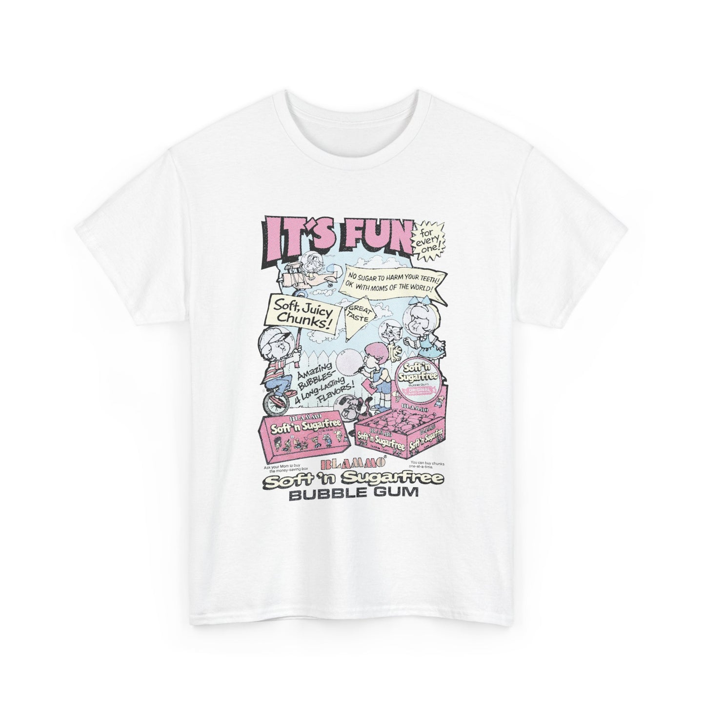 blammo bubble gum vintage comic book advertisement tshirt