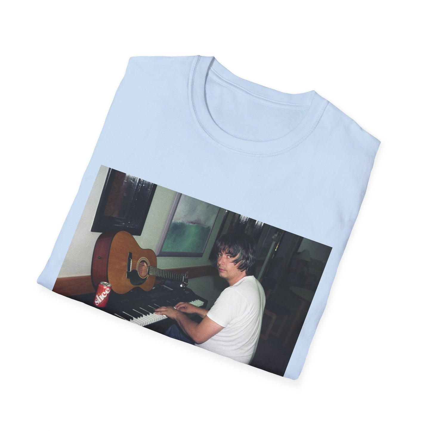 daniel johnston playing piano tshirt