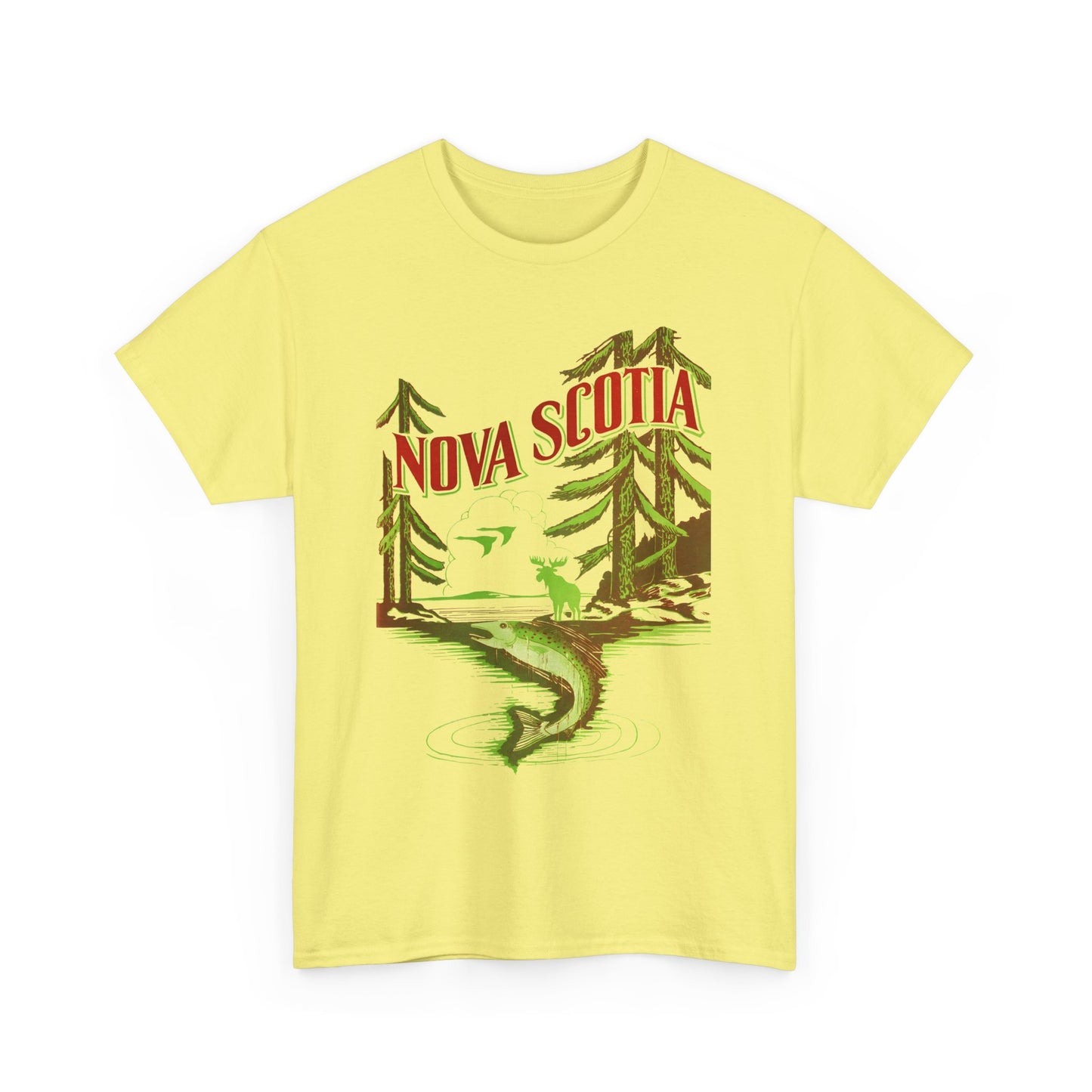 vintage tourism advertisement for nova scotia reproduction tshirt