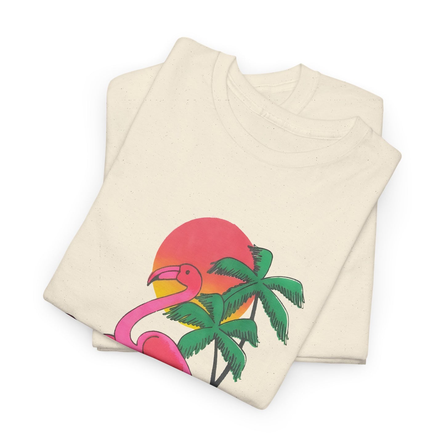 1980s vintage two flamingos reproduction tshirt