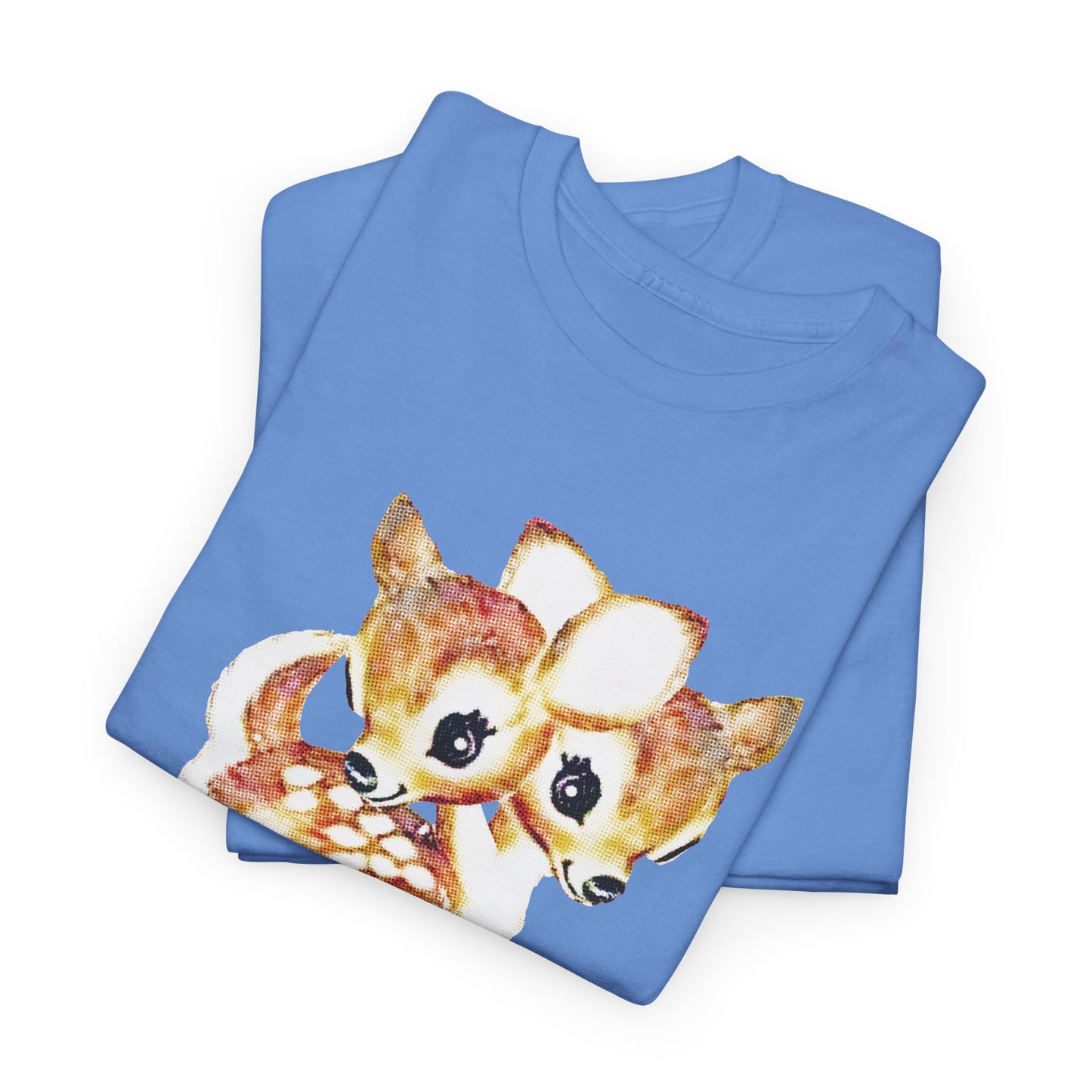 vintage cute baby deer double headed tshirt