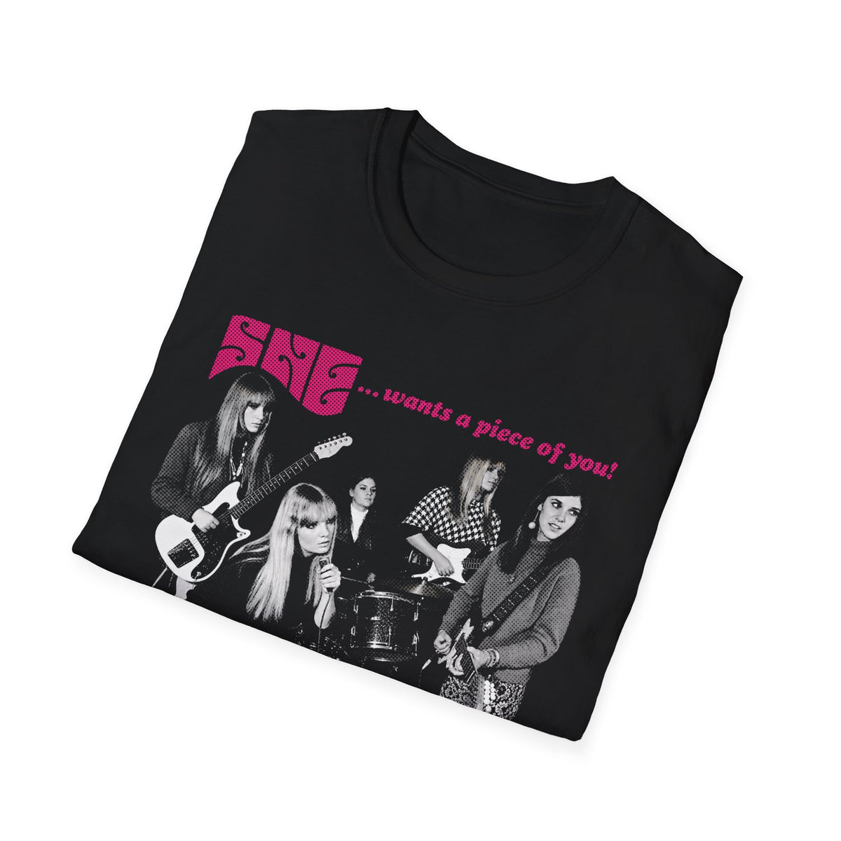 1960s california garage band SHE wants a piece of you tshirt
