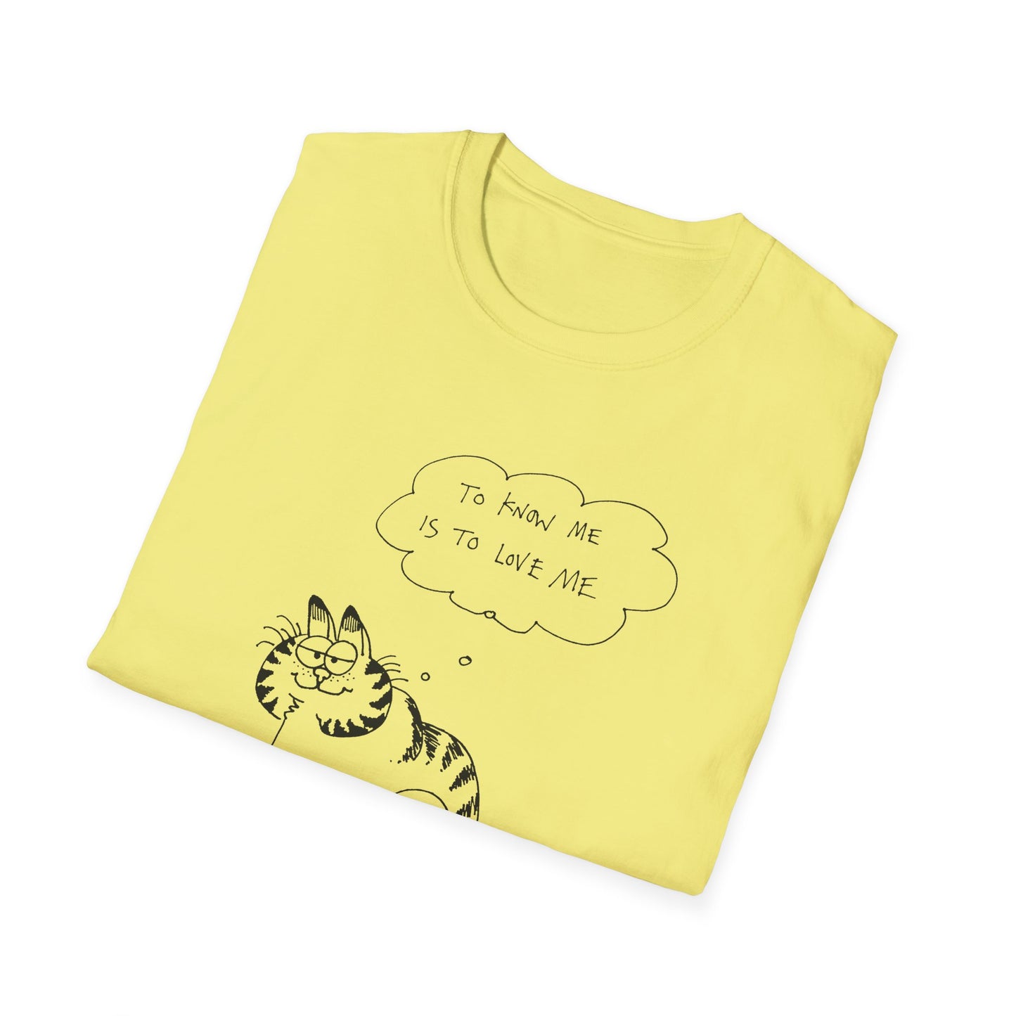 original drawing garfield fan art to know me is to love me tshirt