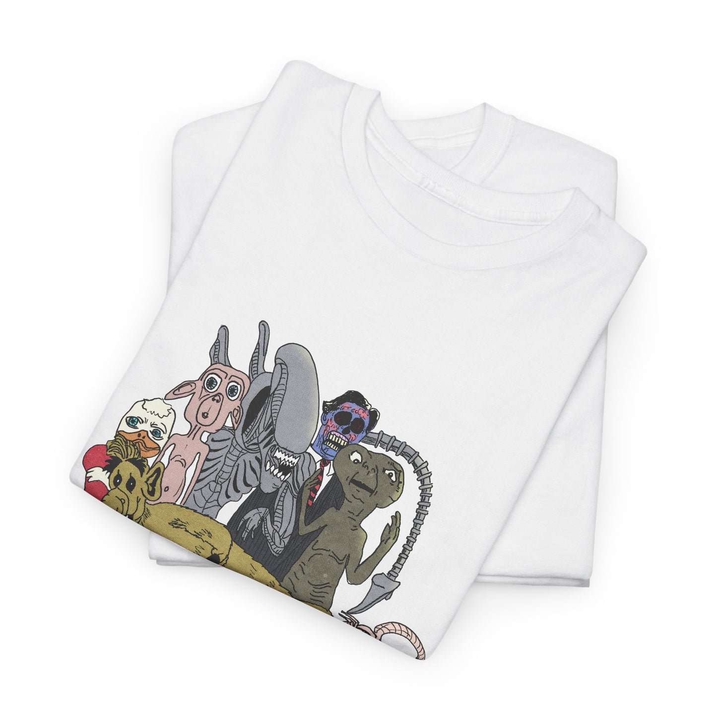 original drawing cute weird pop cult alien tshirt