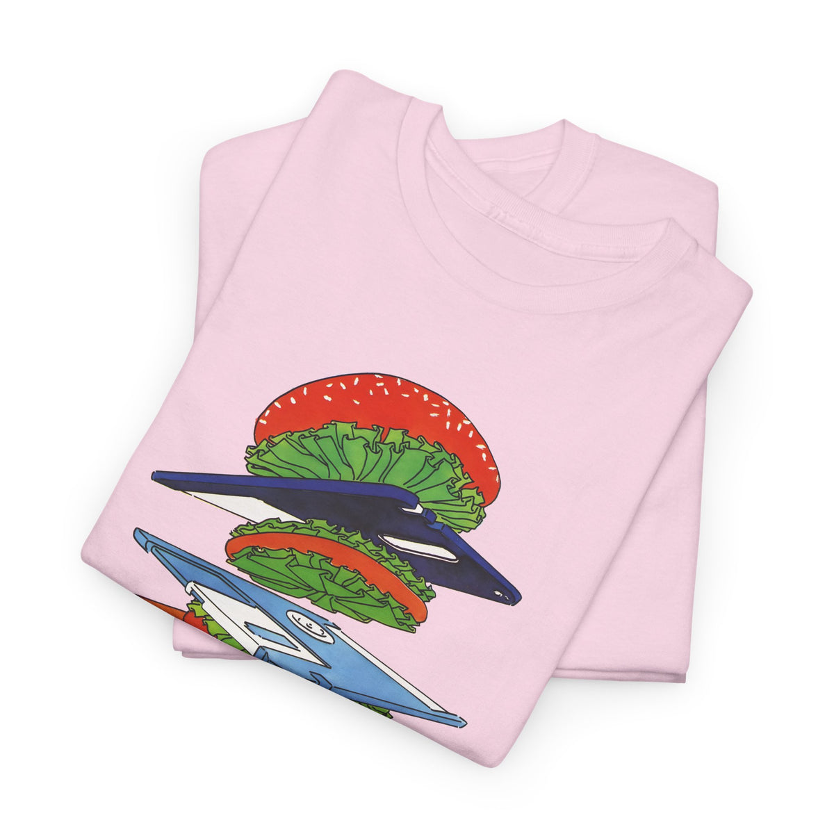 1989 uncredited art from micro mag floppy disc burger tshirt