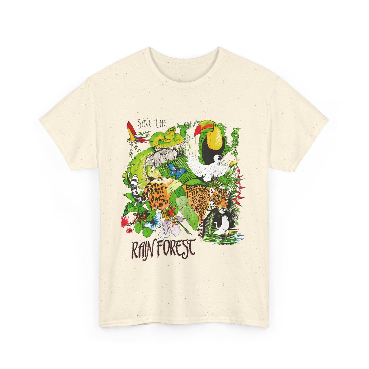 1993 vintage save the rainforest reproduction tshirt