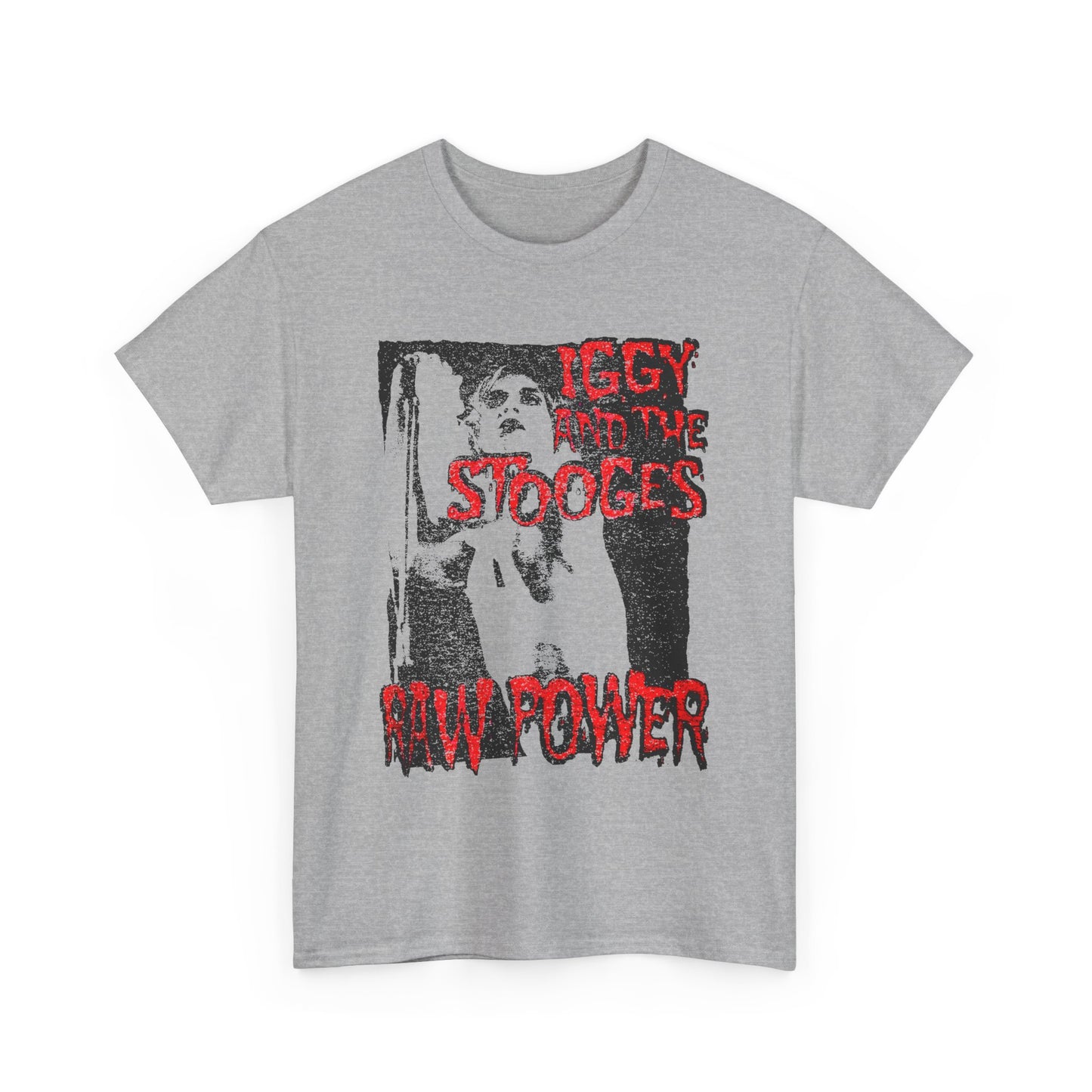 vintage iggy and the stooges raw power faded graphic reproduction tshirt