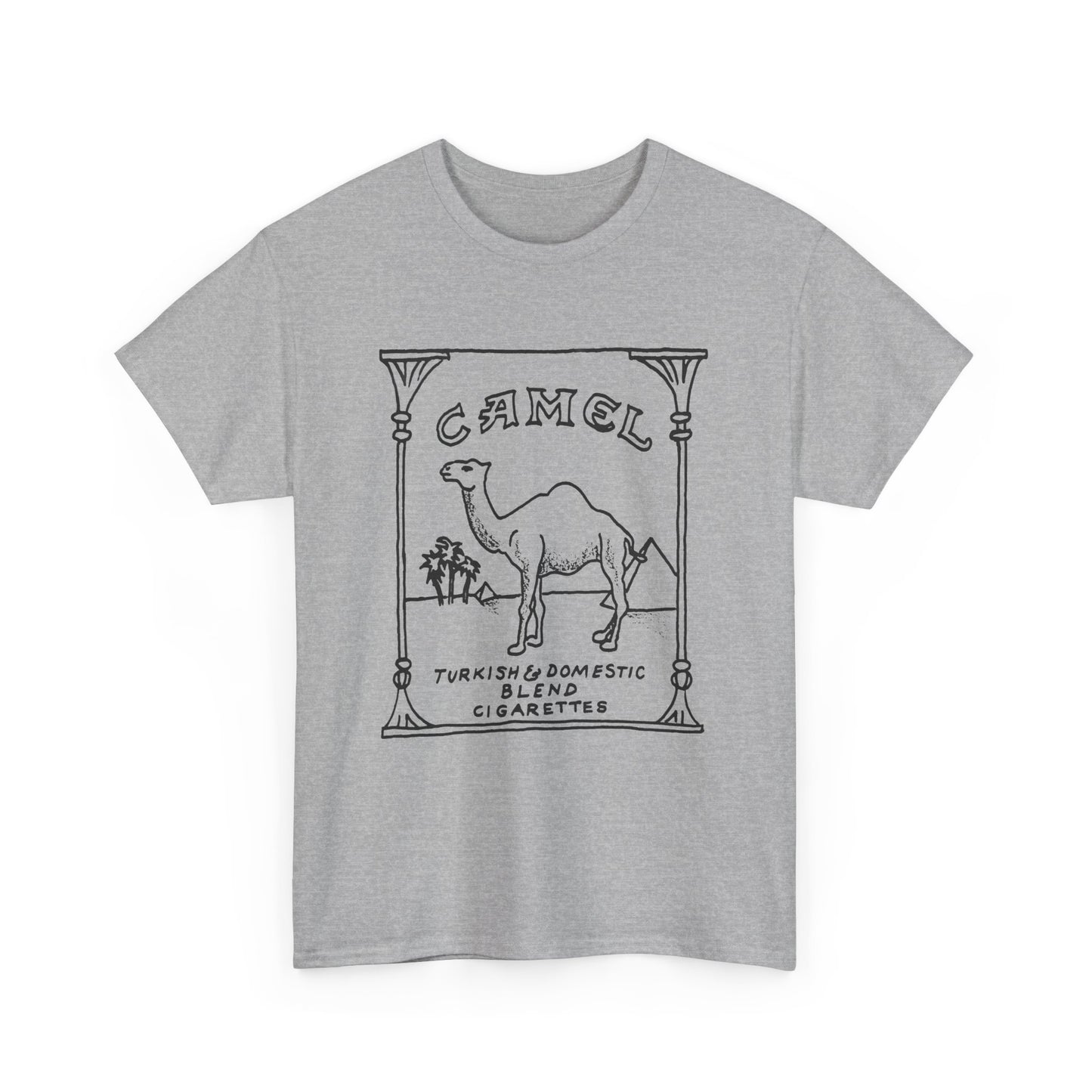 vintage camel cigarettes drawing reproduction tshirt