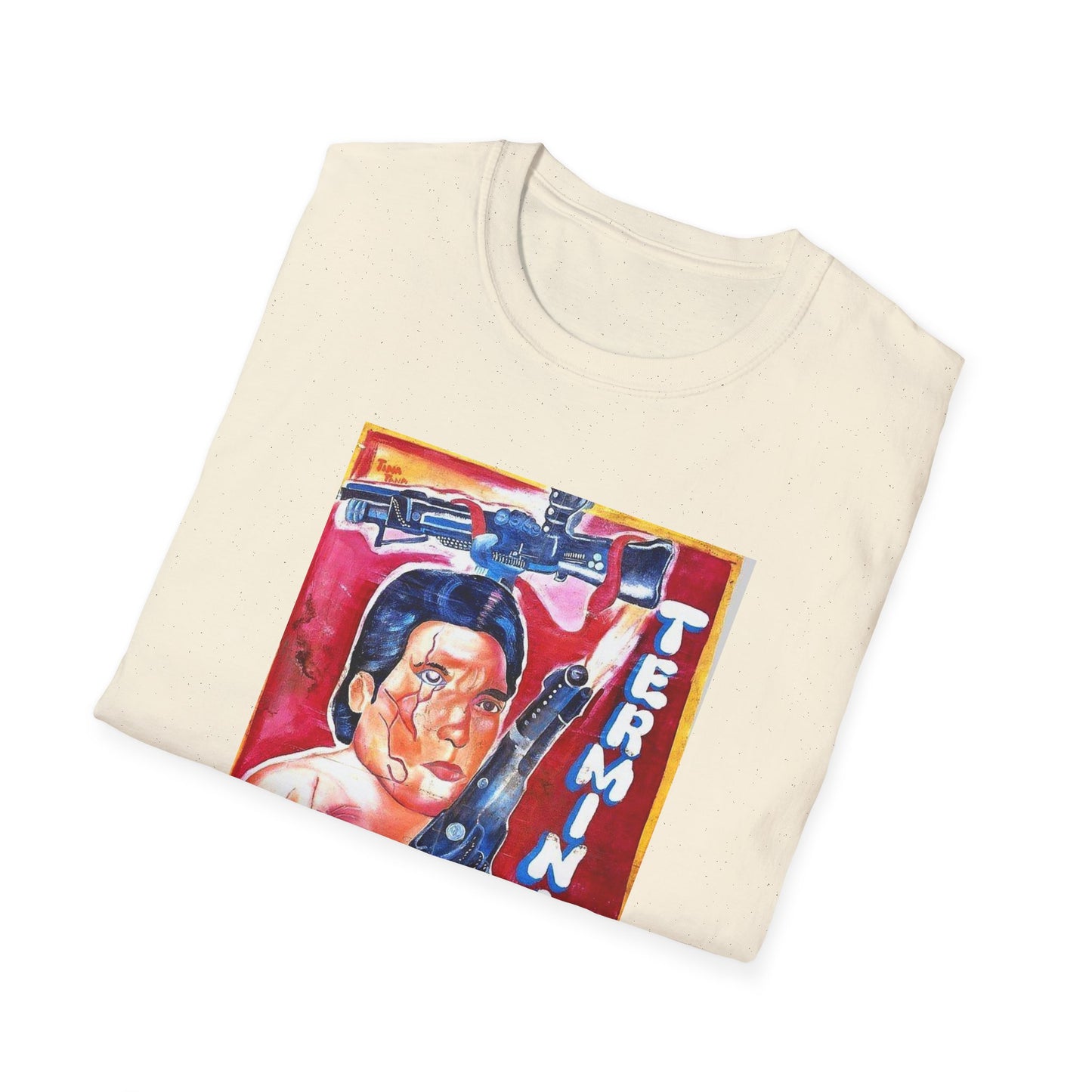 the terminator 1984 ghanaian movie poster tshirt