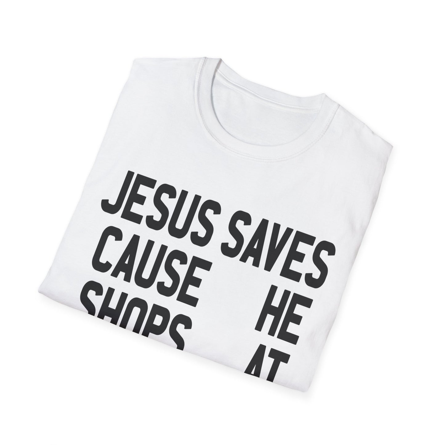 jesus saves cause he shops at kmart tshirt