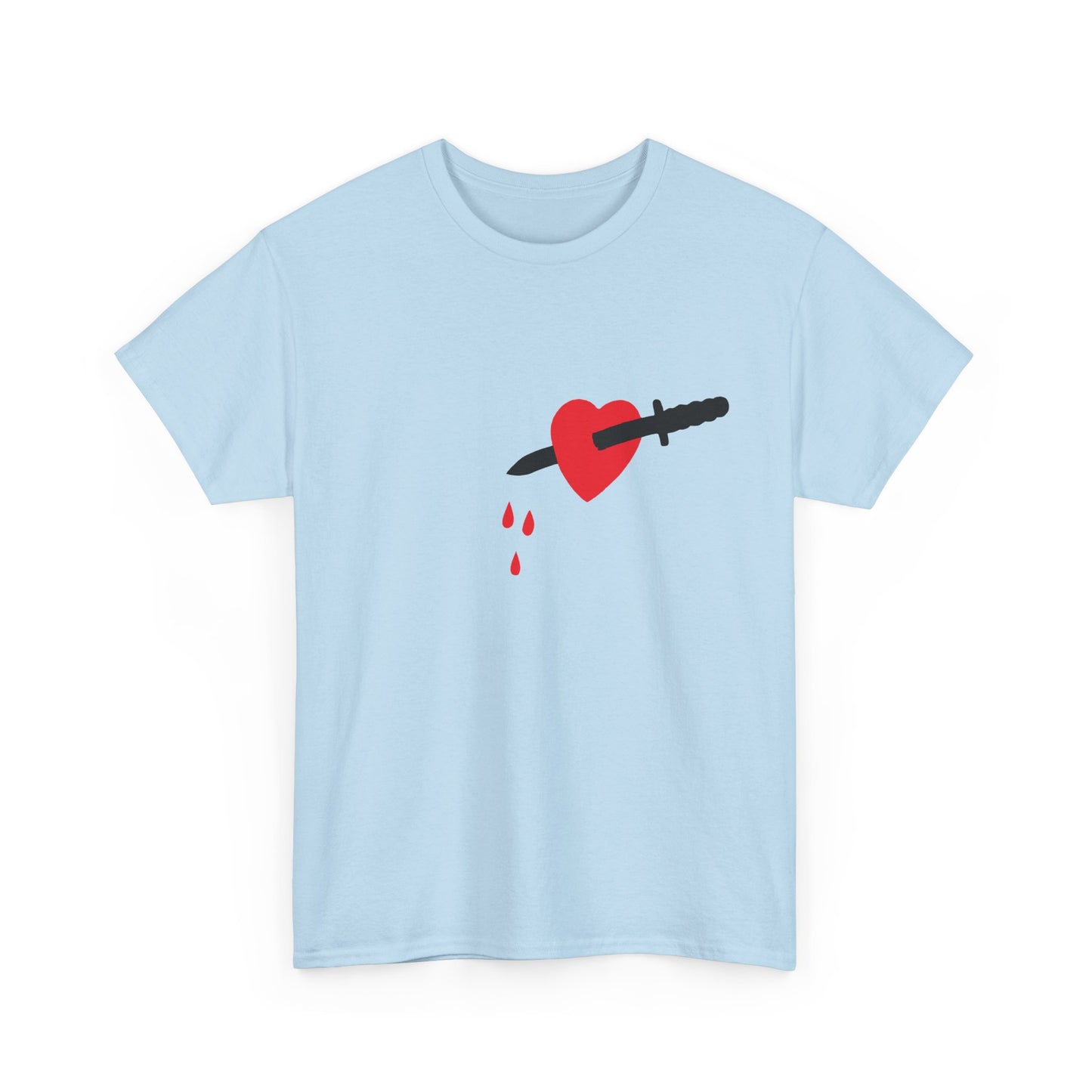 1970s vintage stabbed in the heart reproduction tshirt