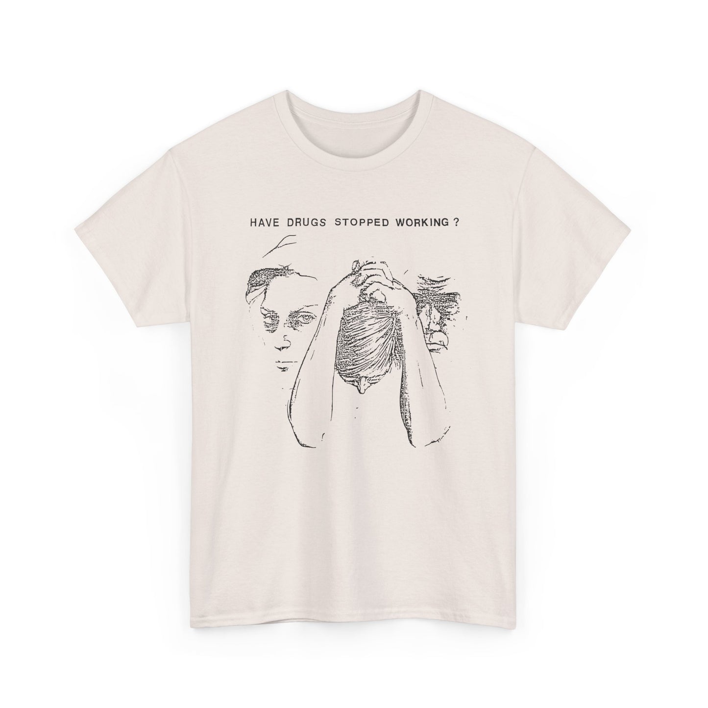 vintage drug pamphlet graphic have drugs stopped working tshirt