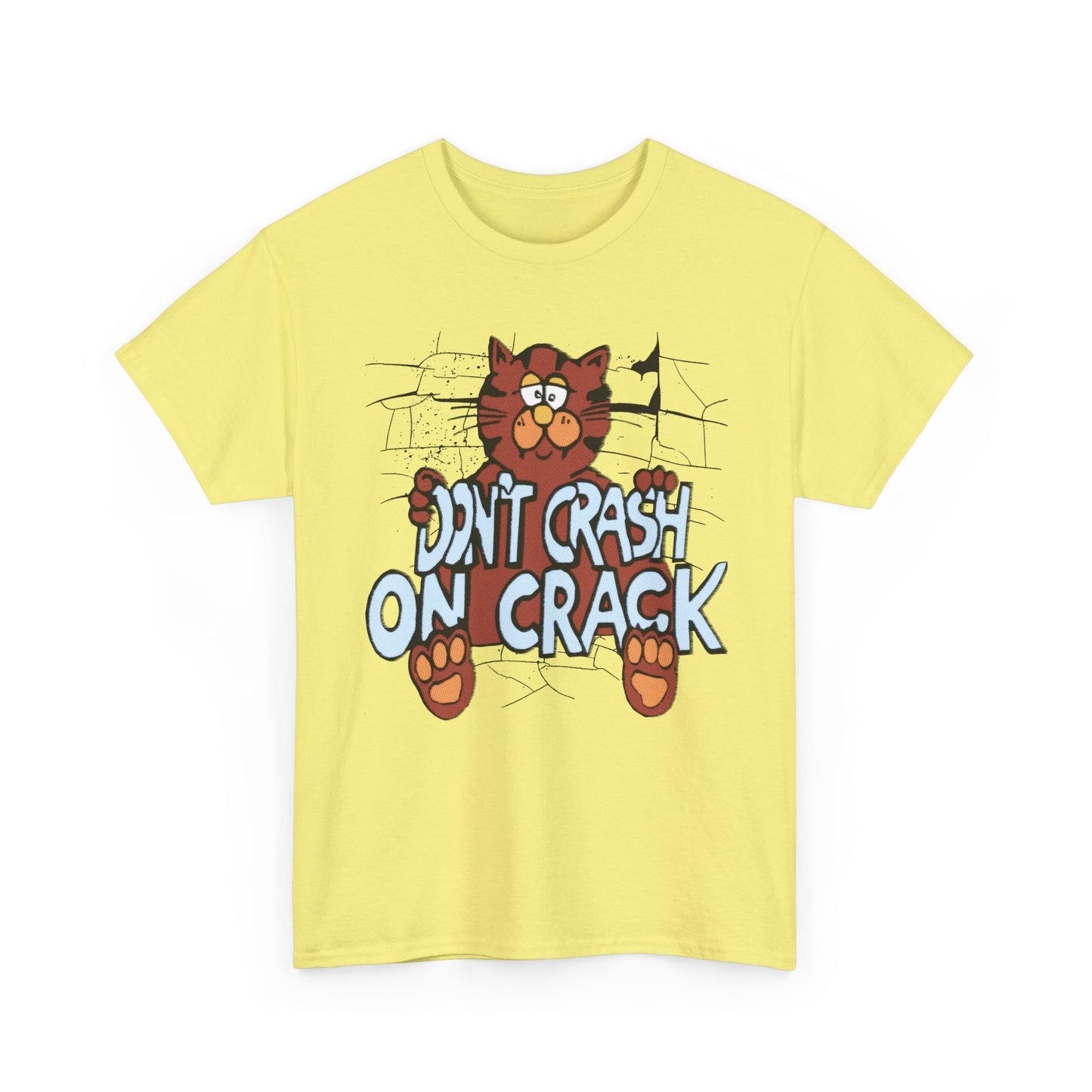 vintage graphic don't crash on crack cat custom edit tshirt