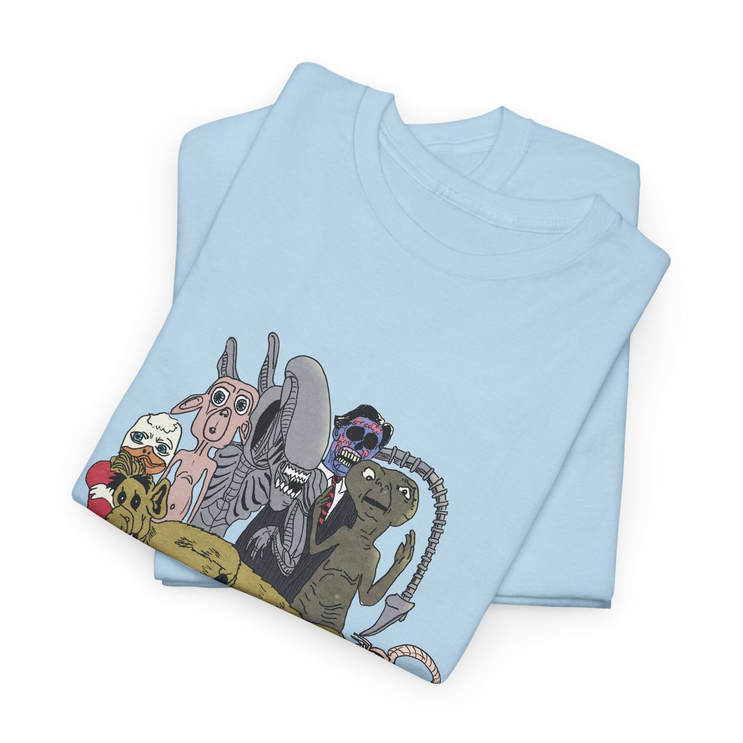 original drawing cute weird pop cult alien tshirt