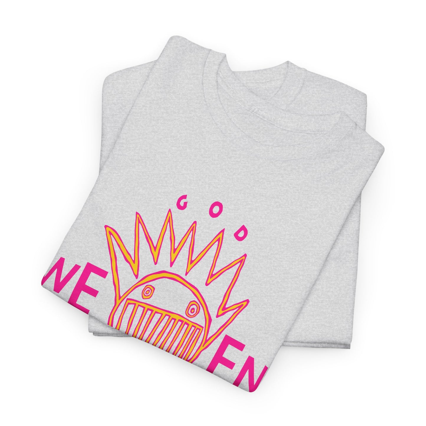 1990 god ween satan by ween album cover stretched neon colors tshirt