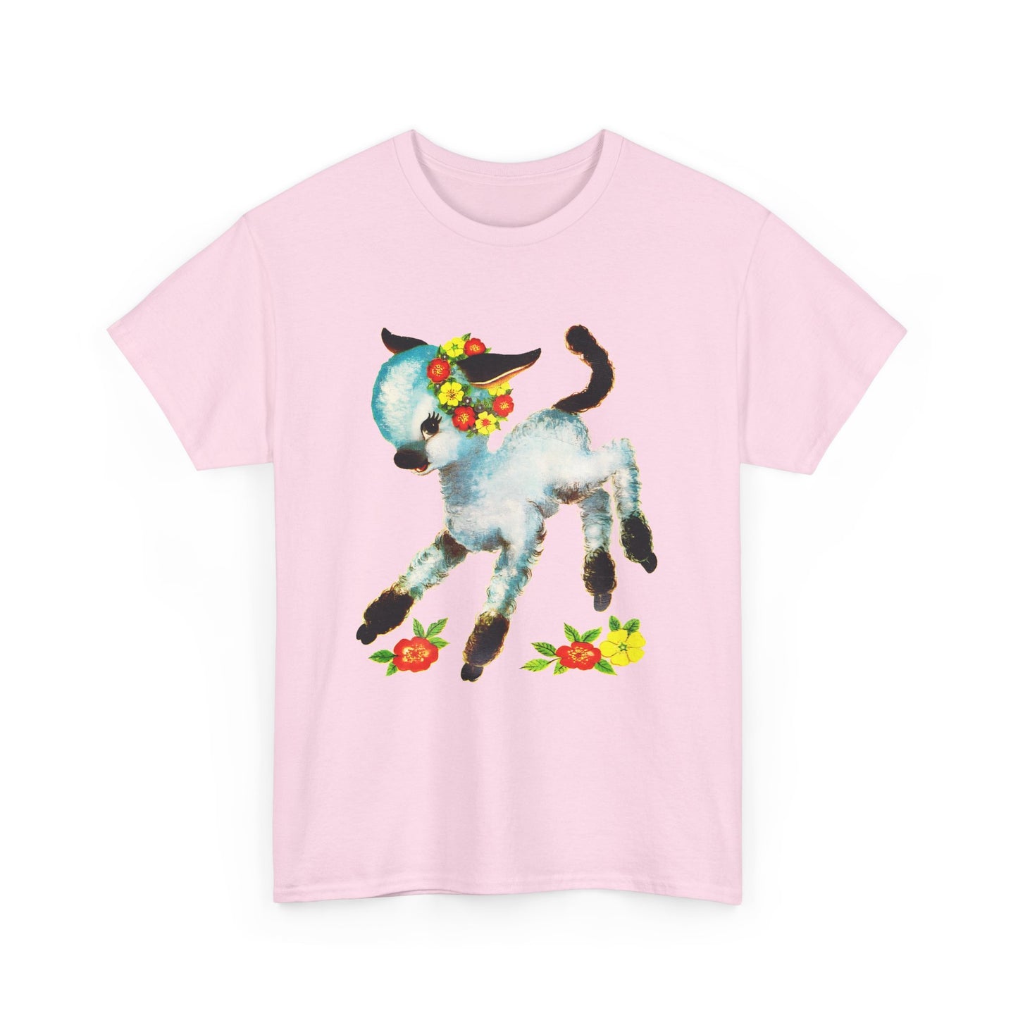vintage cute baby sheep reproduction tshirt
