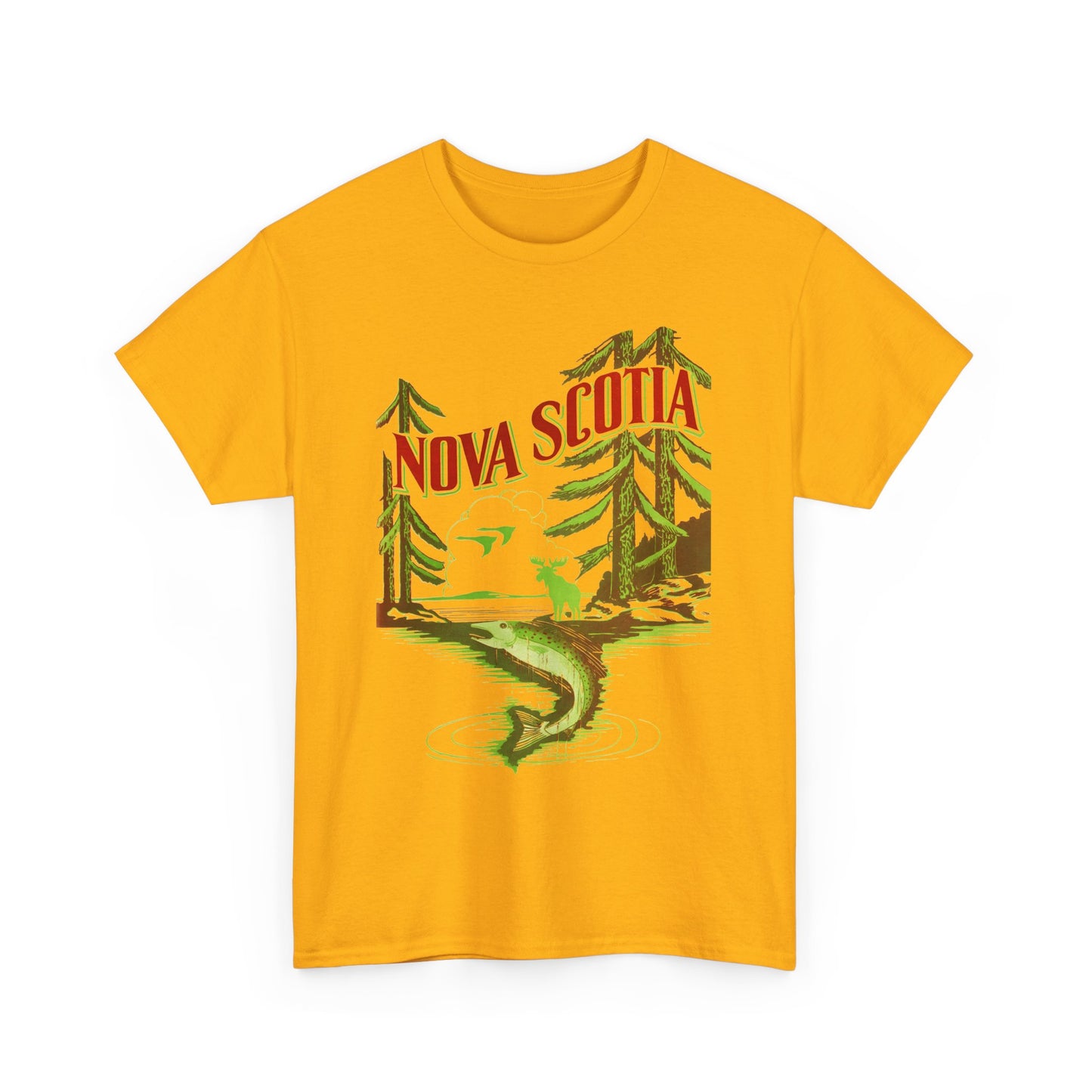 vintage tourism advertisement for nova scotia reproduction tshirt