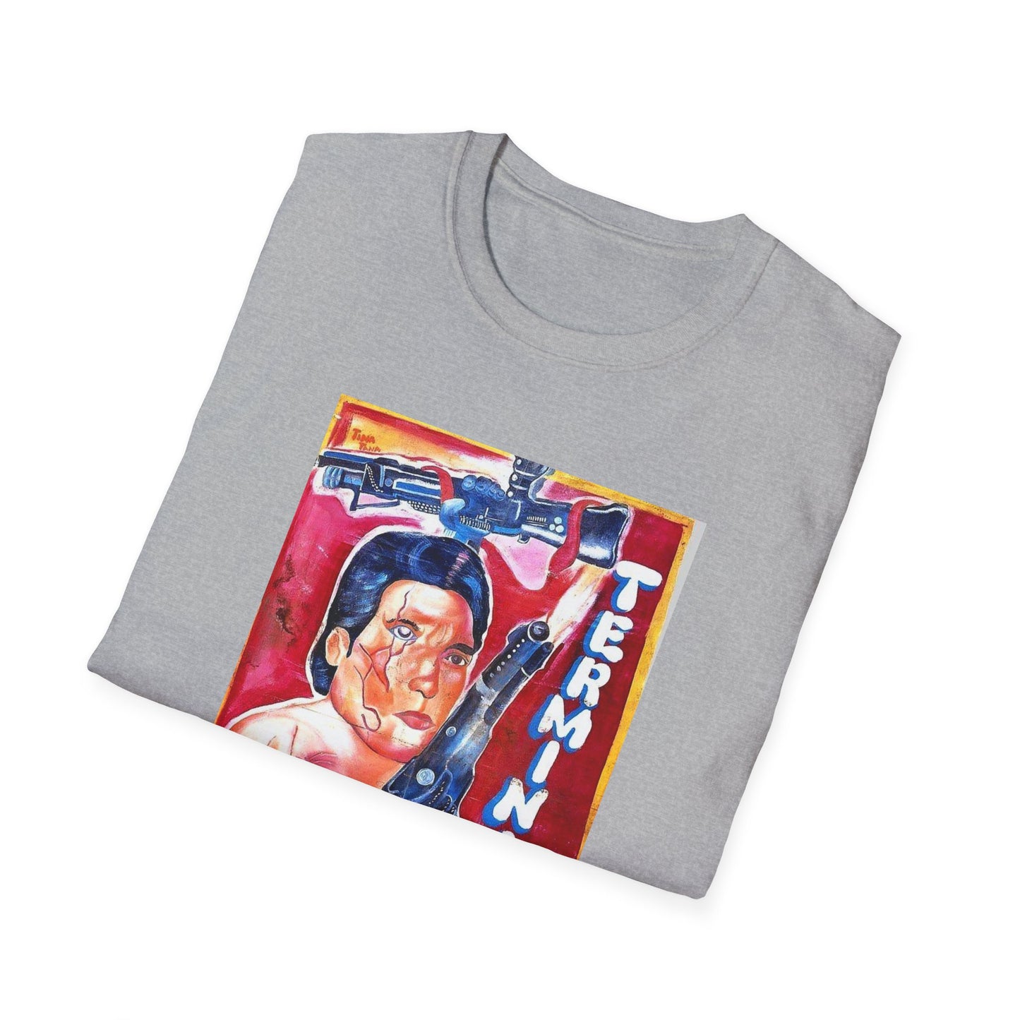 the terminator 1984 ghanaian movie poster tshirt