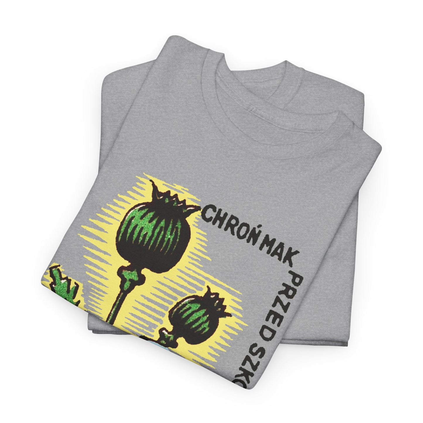 vintage polish matchbox graphic protect poppies from pests pesticide ad tshirt