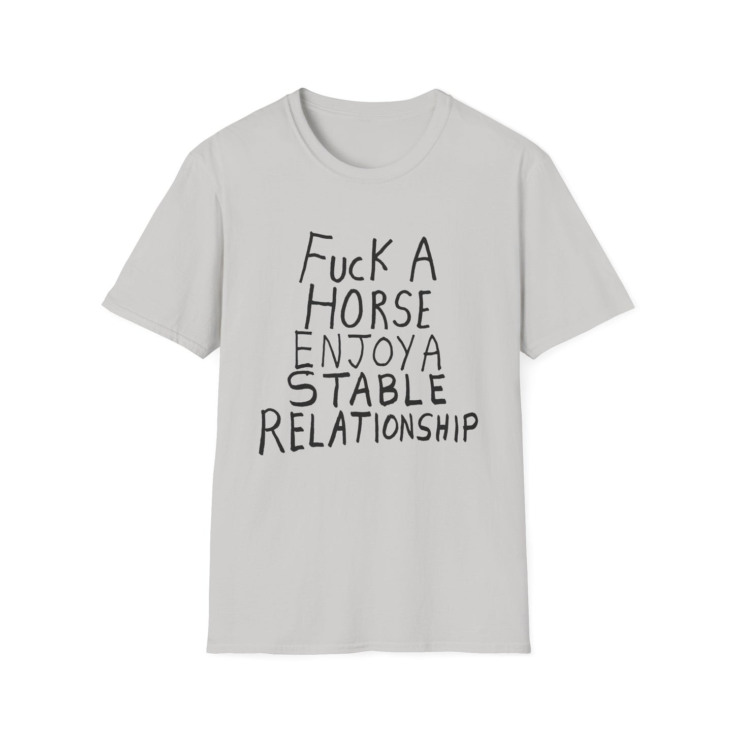 fuck a horse enjoy a stable relationship hand drawn tshirt