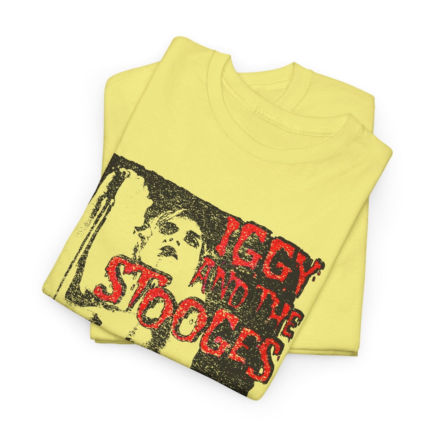vintage iggy and the stooges raw power faded graphic reproduction tshirt