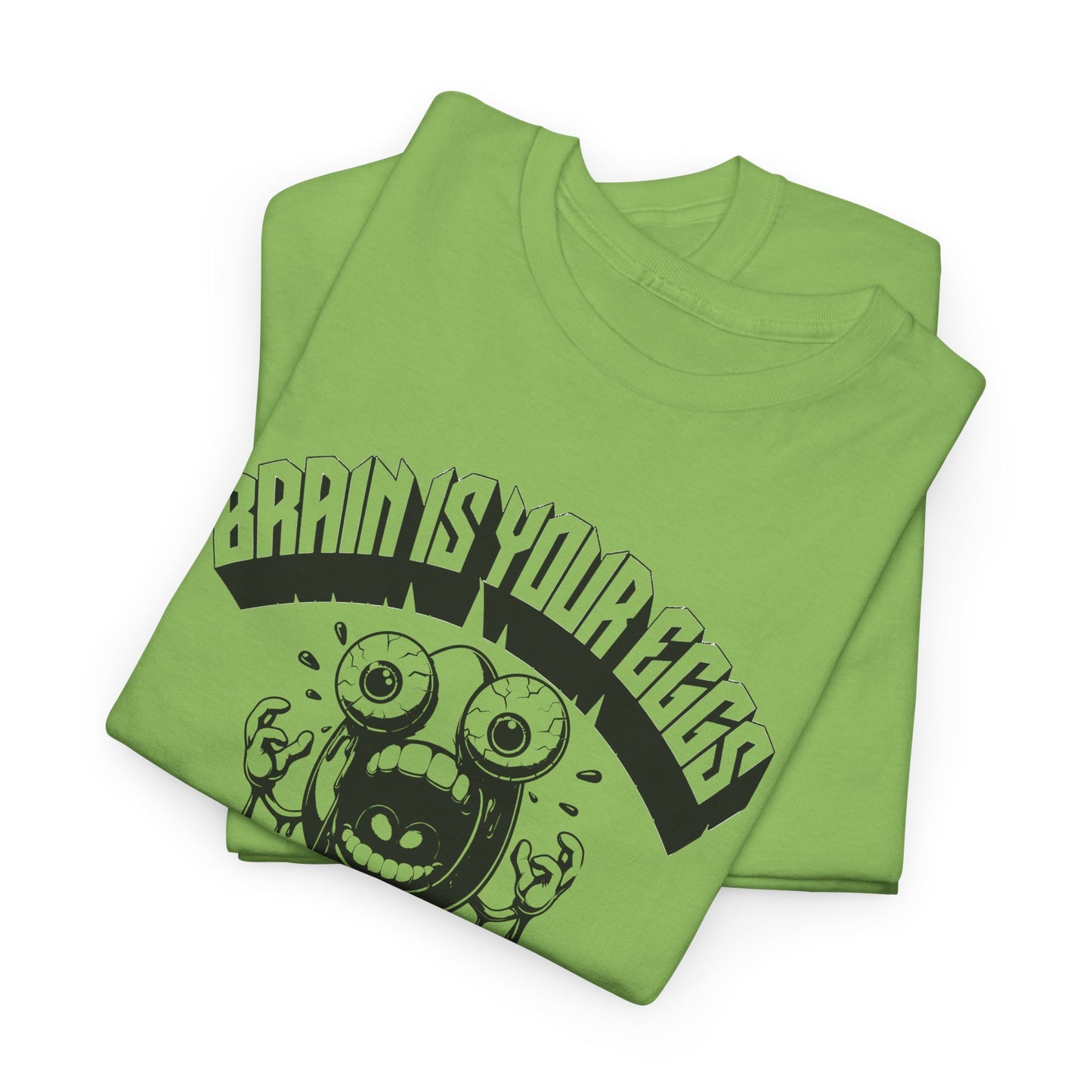 brain is your eggs on drugs psychotic egg screaming insane nonsense tshirt