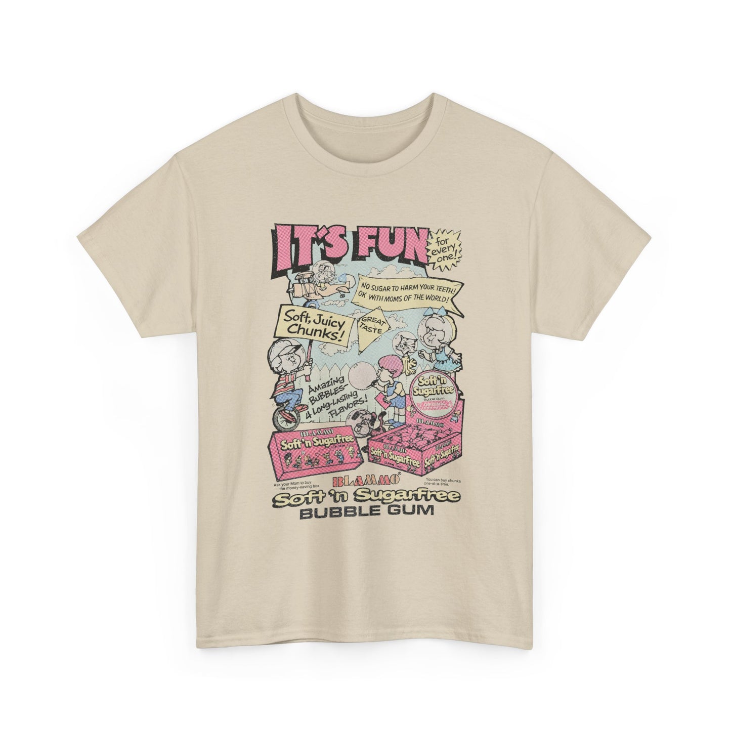 blammo bubble gum vintage comic book advertisement tshirt