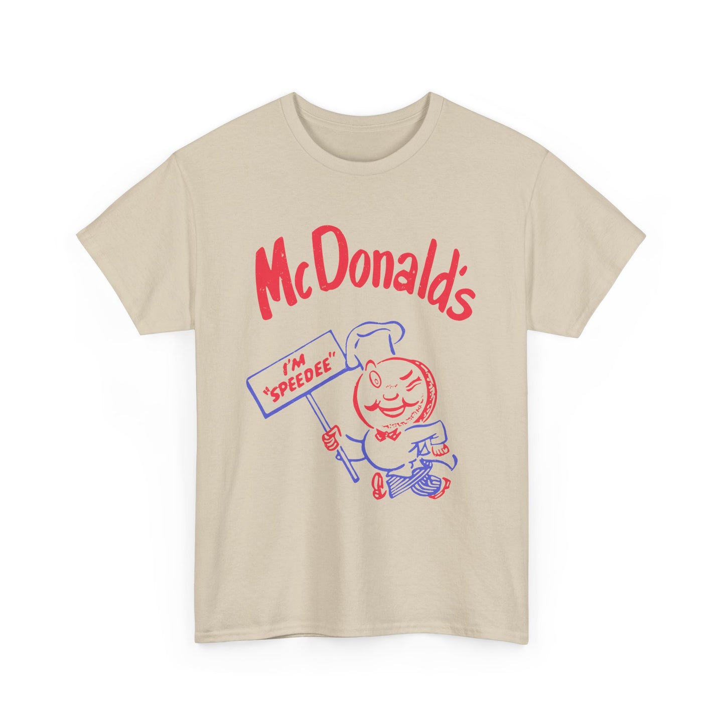 1950s vintage mcdonalds distressed logo reproduction tshirt