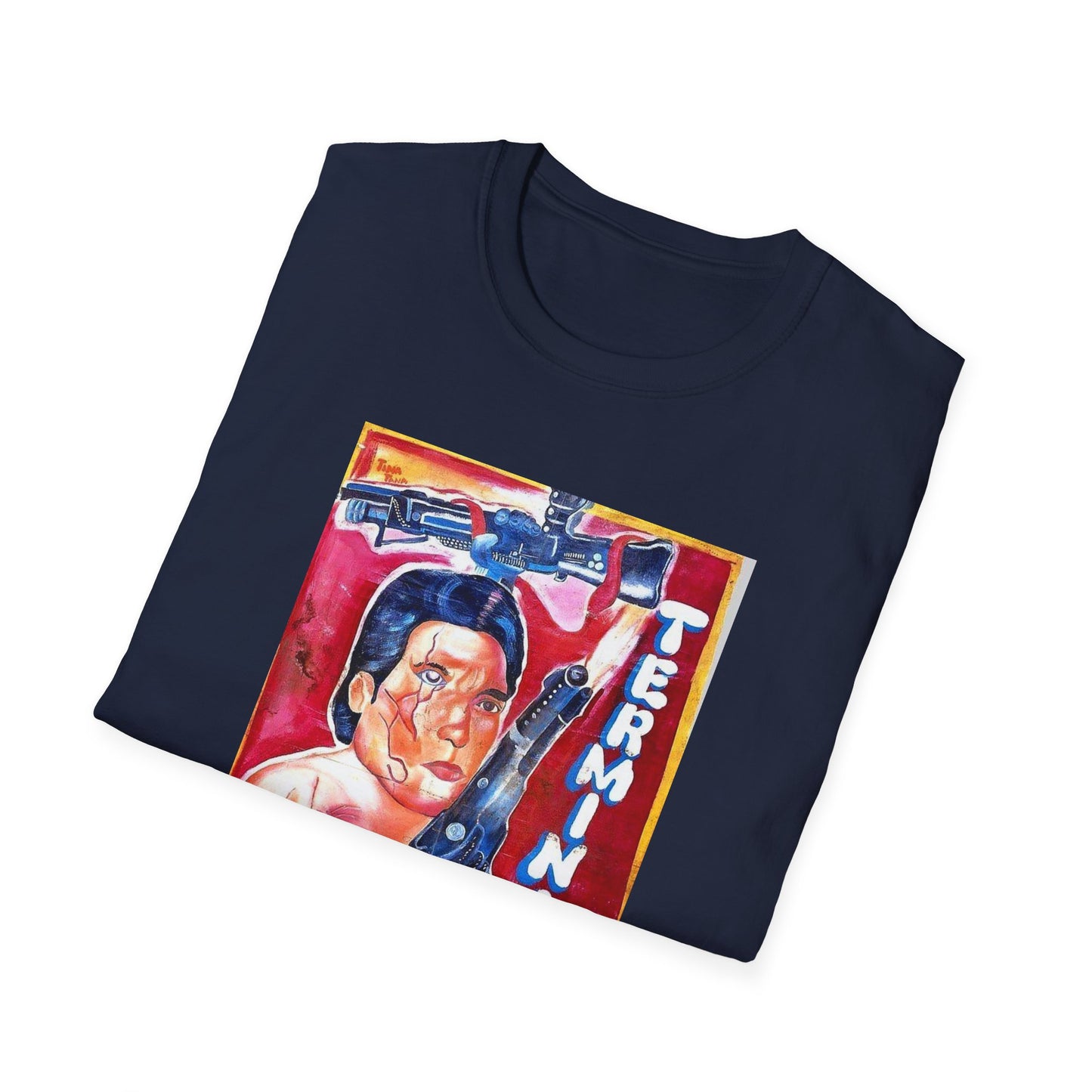 the terminator 1984 ghanaian movie poster tshirt