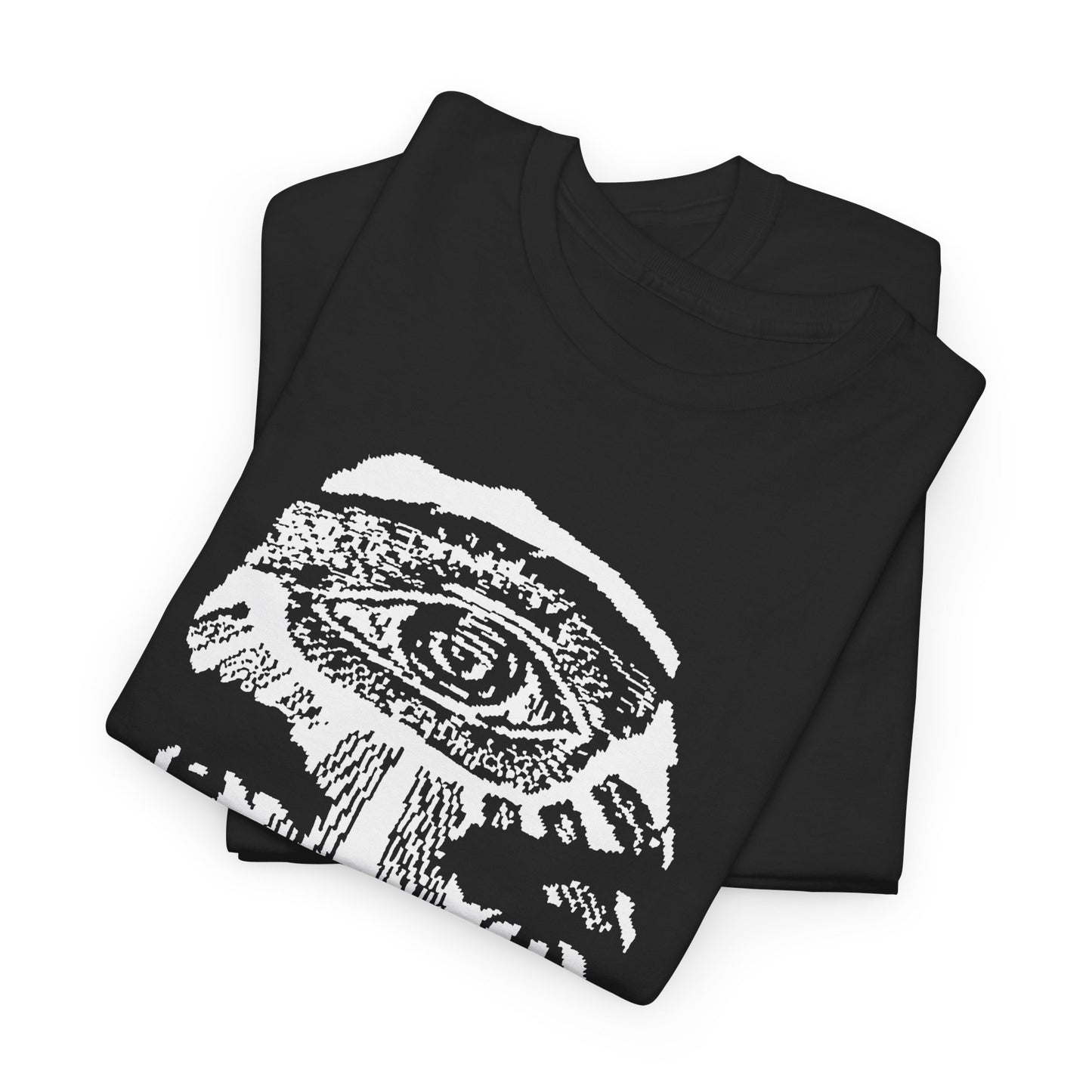 vintage charles manson knit pattern reproduction stretched warped graphic tshirt