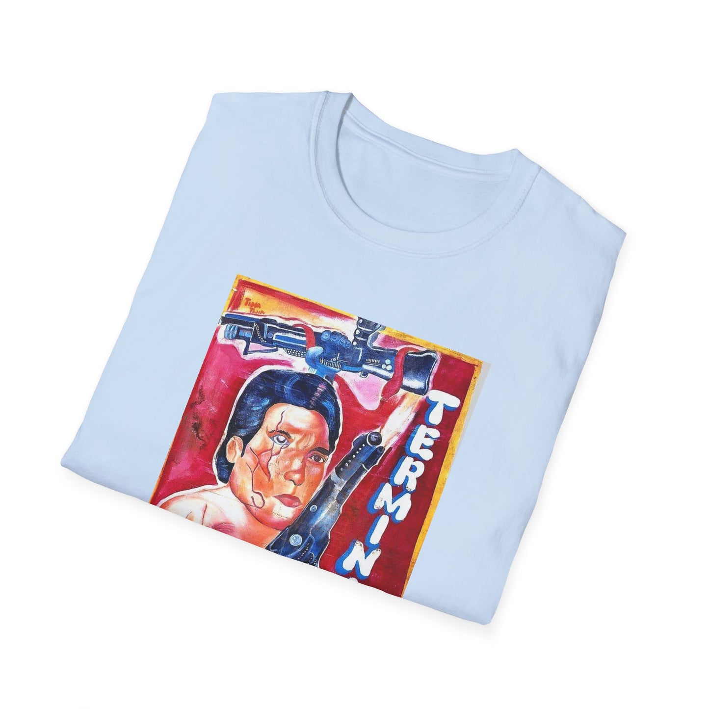 the terminator 1984 ghanaian movie poster tshirt