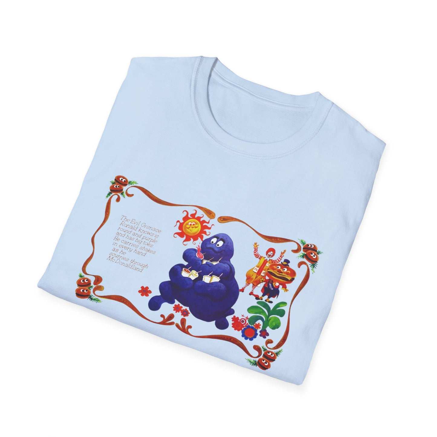evil grimace vintage reproduction tshirt