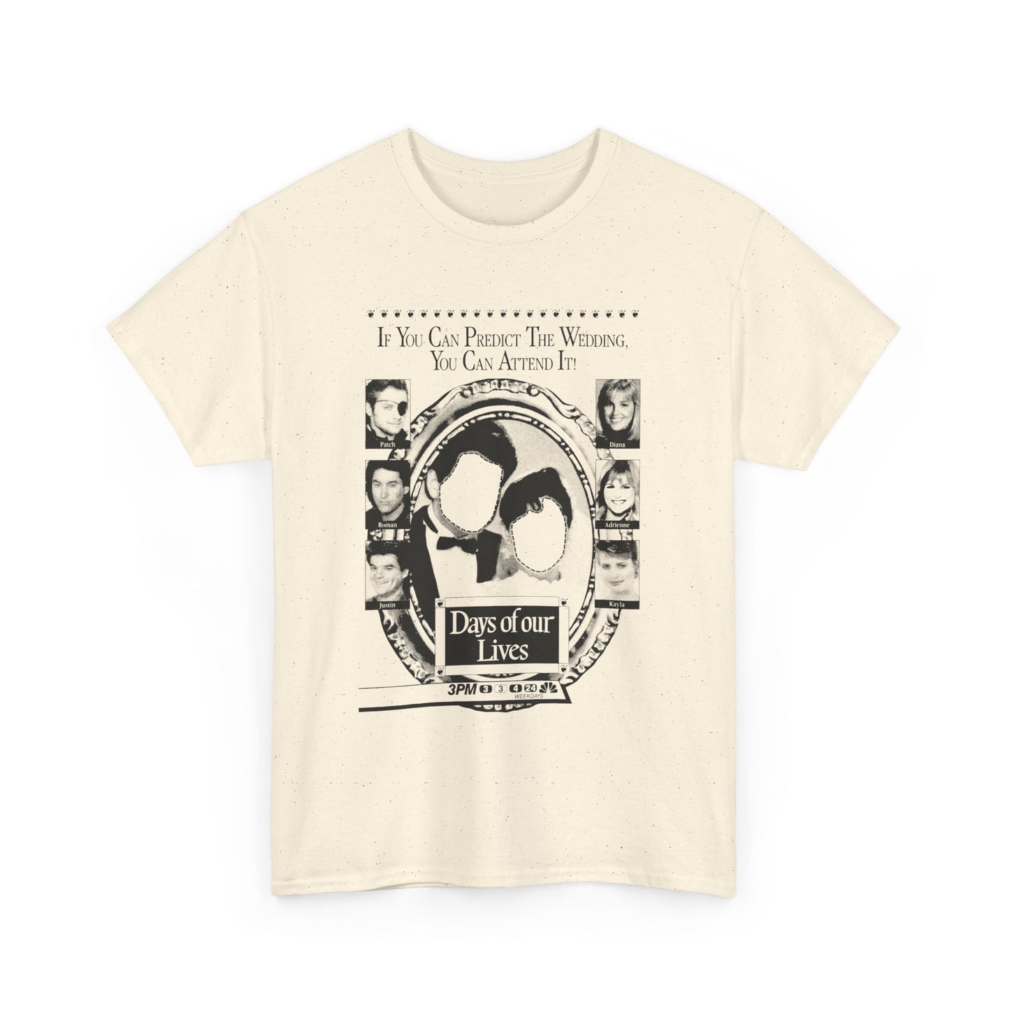 1988 tv ad for days of our lives soap opera reproduction tshirt