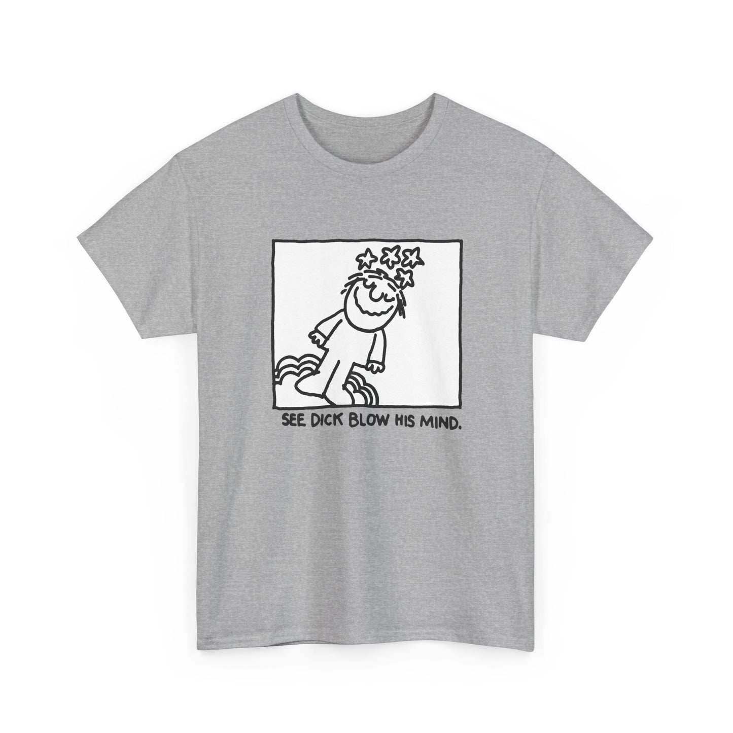 1971 the psychedelic coloring book see dick blow his mind cartoon reproduction tshirt